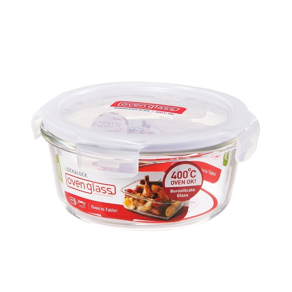LocknLock Eco Ovenglass Glass Food Storage Container 650ml - Oven Safe, Airtight, BPA Free 1