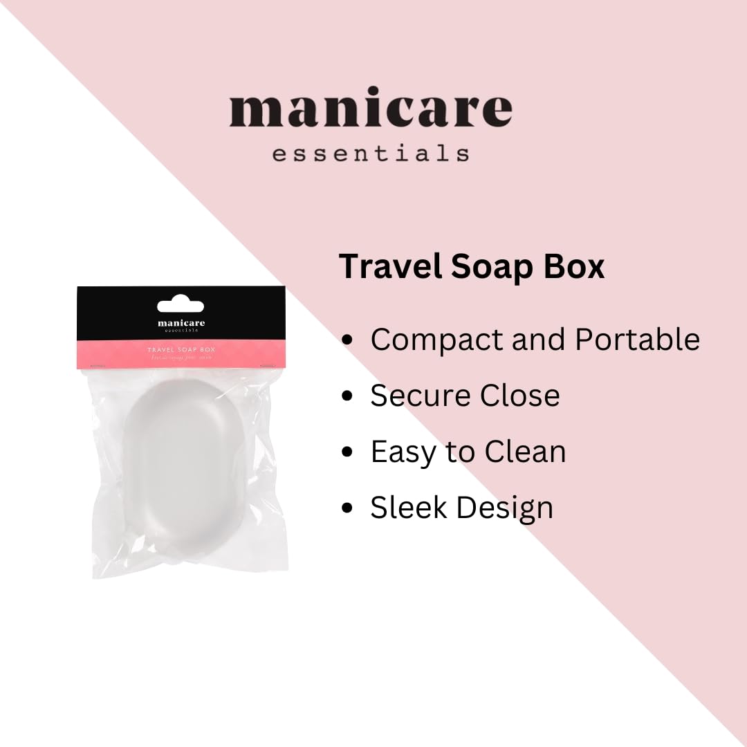 Manicare Travel Soap Case - Portable Frosted Container | Keeps Soap Clean & Dry | PU Material 2