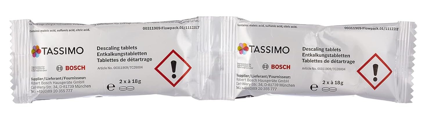 Bosch Descaling Tablets TCZ6004 for Tassimo Coffee Machines - 4 Count 3