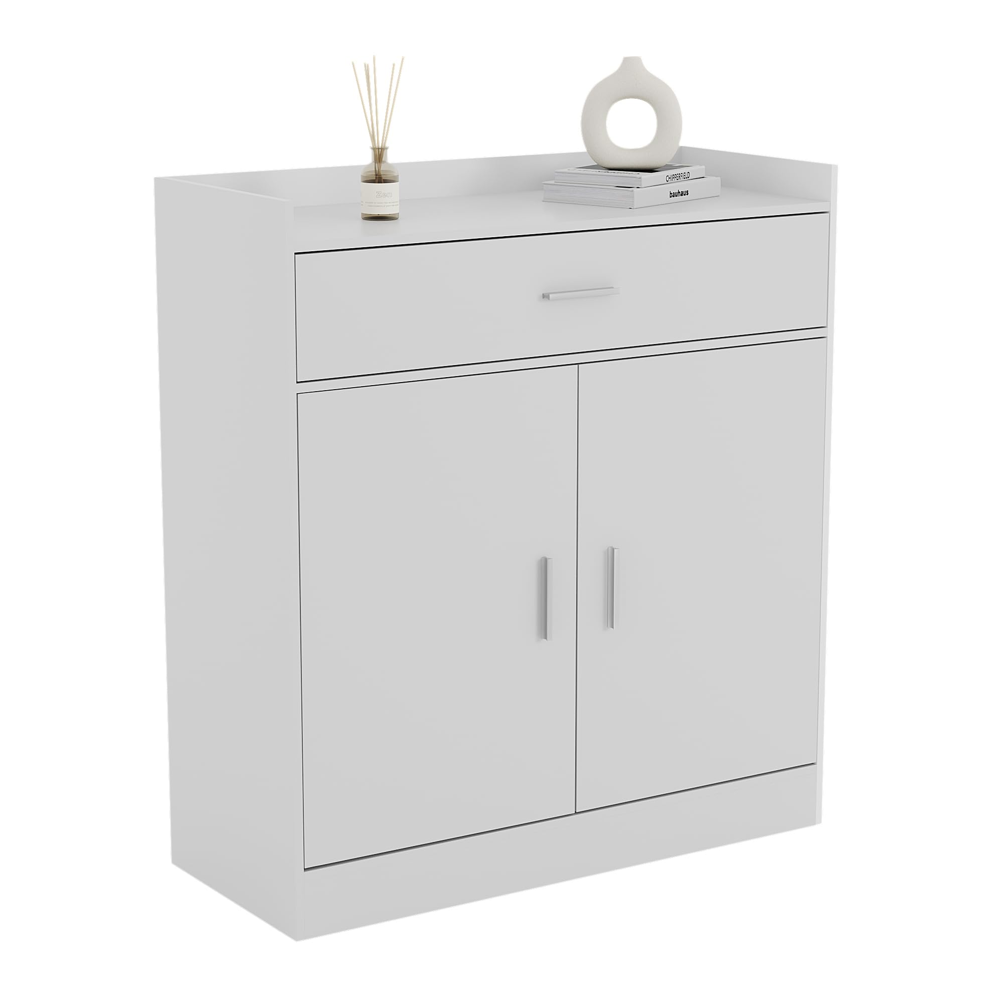Vida Designs Dalby Shoe Cabinet - 2 Doors 1 Drawer | White | Particle Board & MDF 8