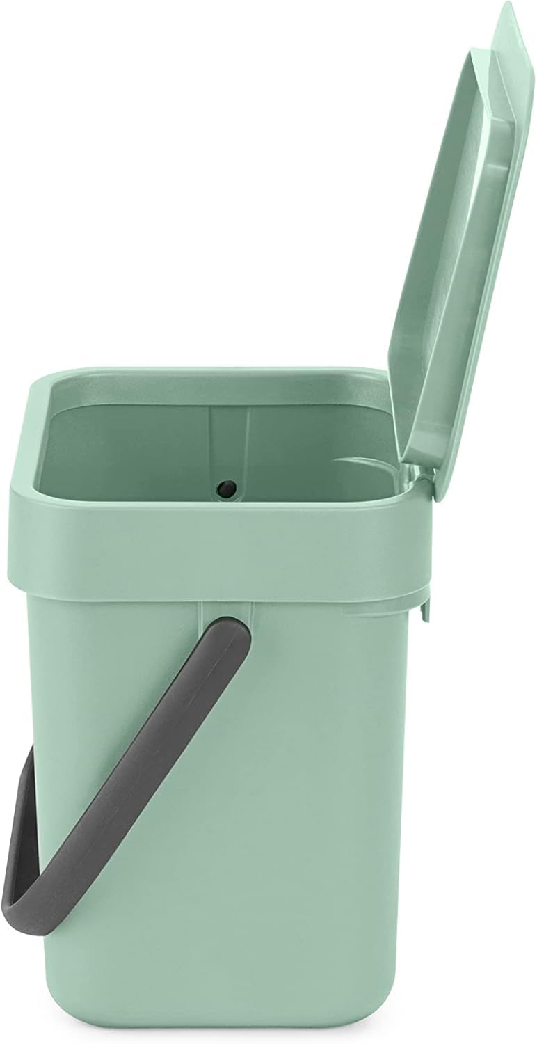 Brabantia Sort & Go Food Waste Bin - 3L Capacity | Jade Green | Space-Efficient Plastic 2