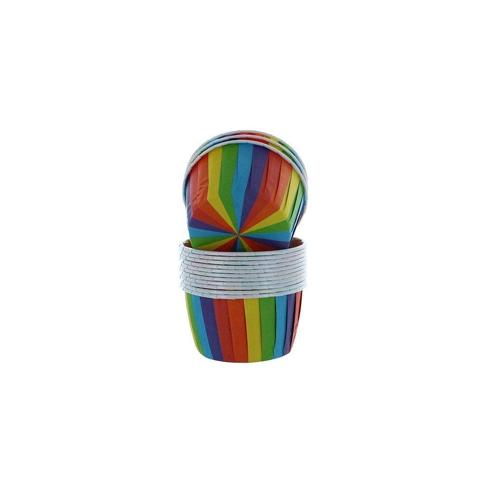 Baked with Love Rainbow Striped Baking Cups - Ultra Strong, Greaseproof Muffin Liners | Pack of 24 | 58mm Base 2