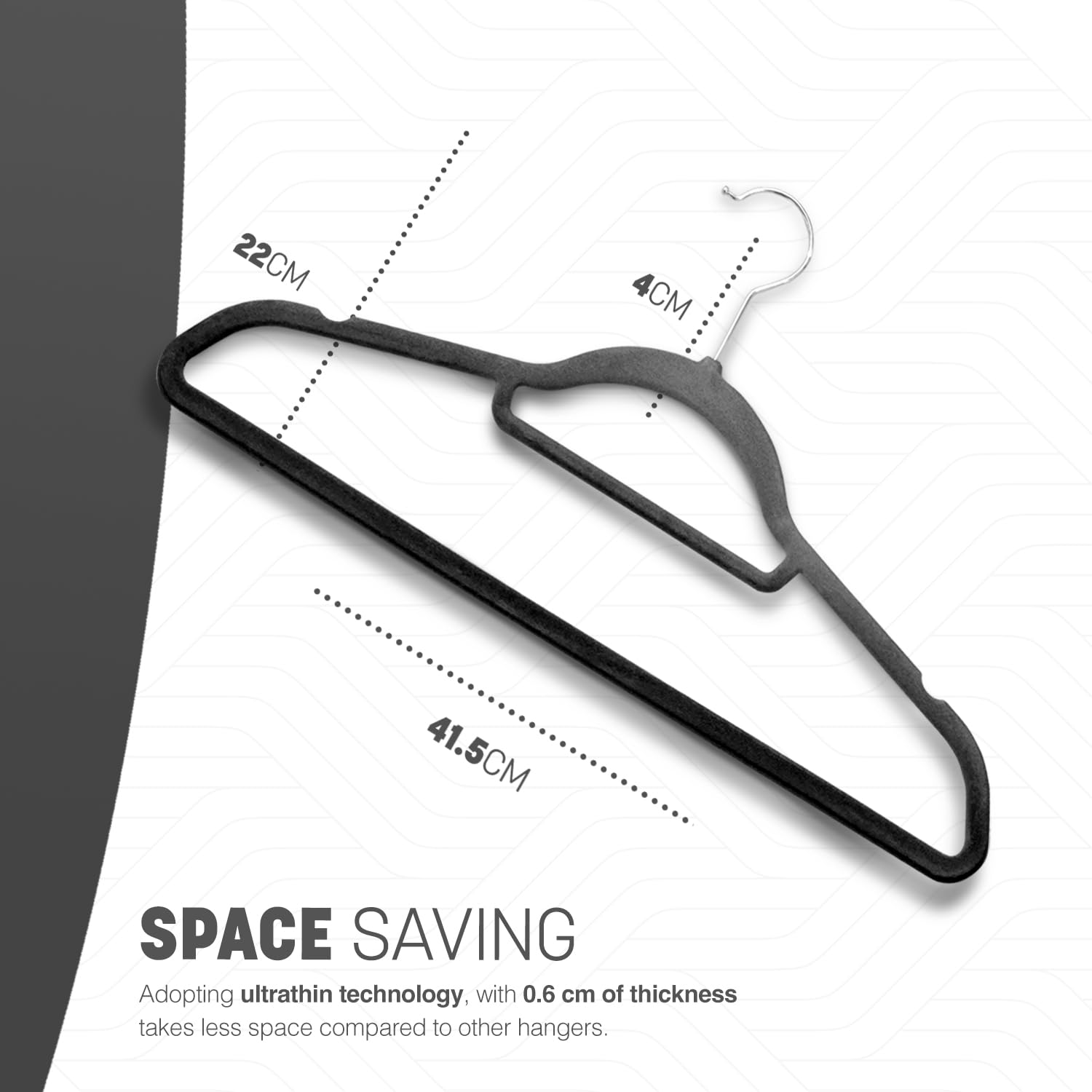 KEPLIN Velvet Hangers - 20 Pack Non-Slip Clothes Hangers with Tie Bar | 4.5kg Capacity