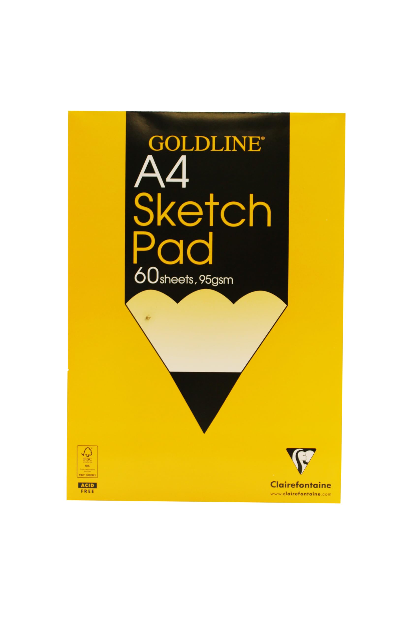Clairefontaine Goldline Sketch Pad - 95 gsm Acid-Free Paper | A4 | 60 Sheets