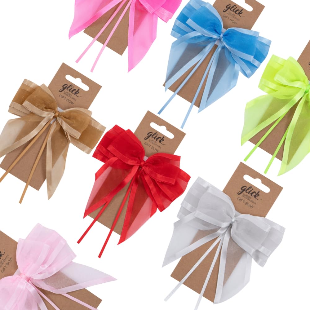 Glick Designer Satin Edge Ribbon Bow - Pink Satin | 17.5 x 12 cm | Ideal for Gift Wrapping 4