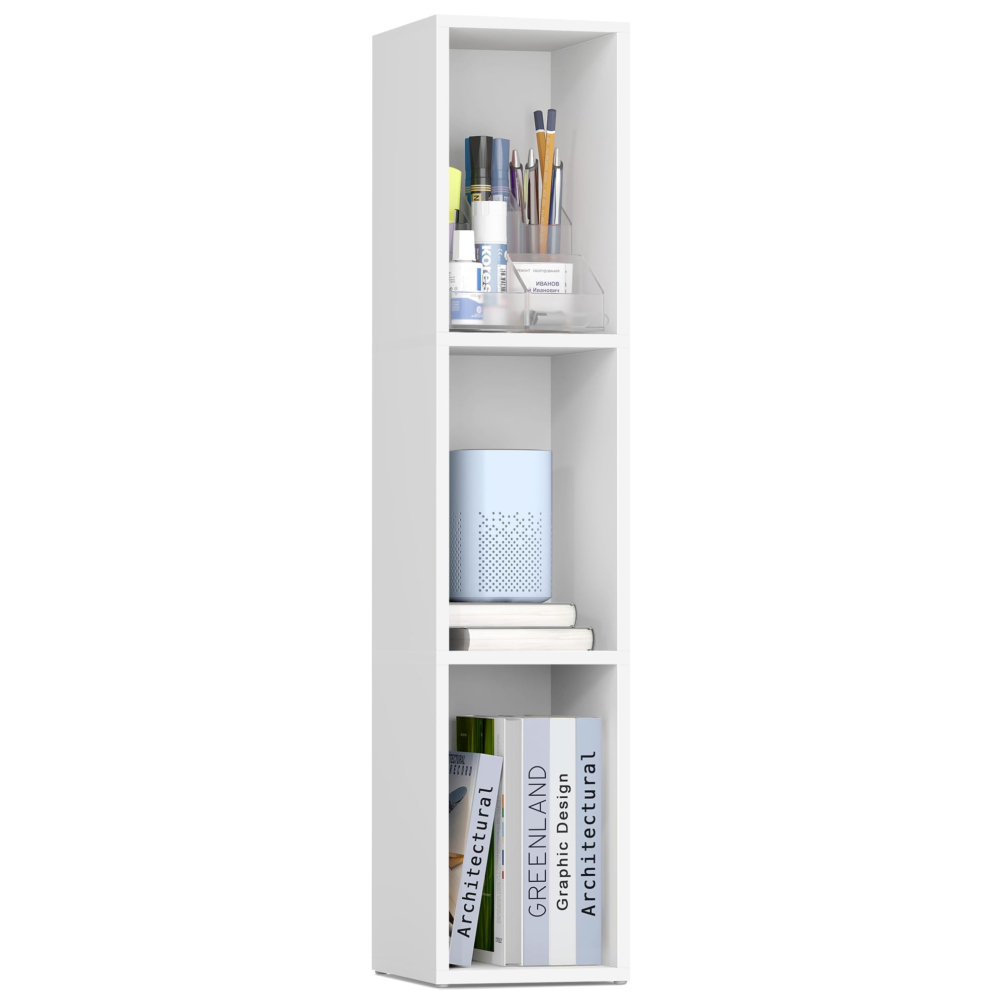 VASAGLE CUSTOS Collection - 3-Tier Cube Bookcase | Cloud White | 24 x 20 x 94.8 cm 1
