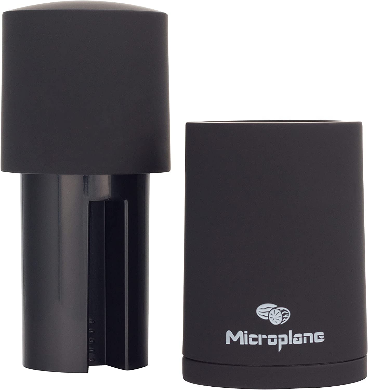 Microplane Spice Mill Black for Nutmeg Cinnamon Tonka Beans | Ultra-Sharp Stainless Steel Blade 2