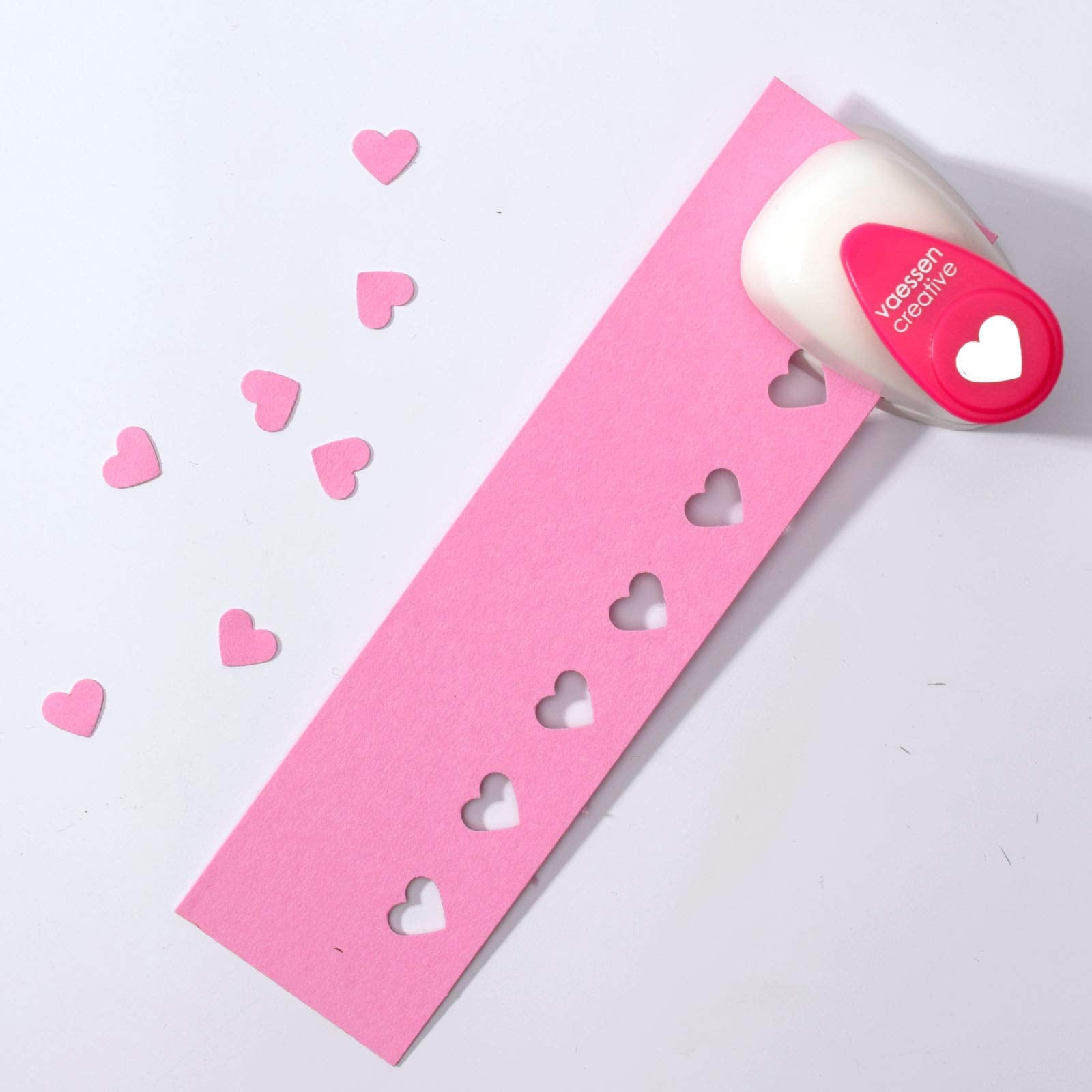 Vaessen Creative Heart Paper Punch - 10 x 9 mm Cutout | Easy Press Handle | Card Making & Scrapbooking Tool 2
