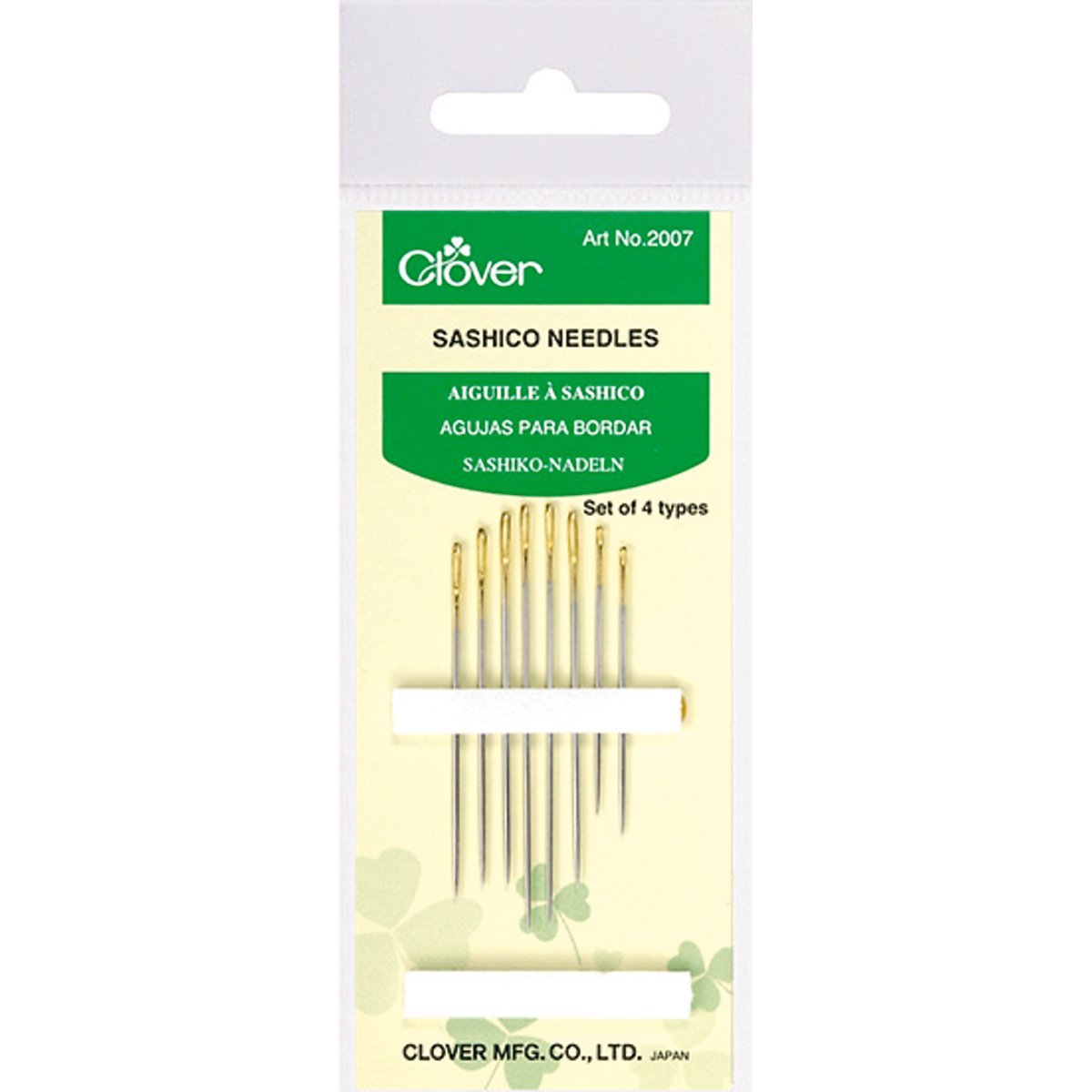 Clover Sashico Hand Sewing Needles - Metal, Gold Eye Plating | Size 1 1
