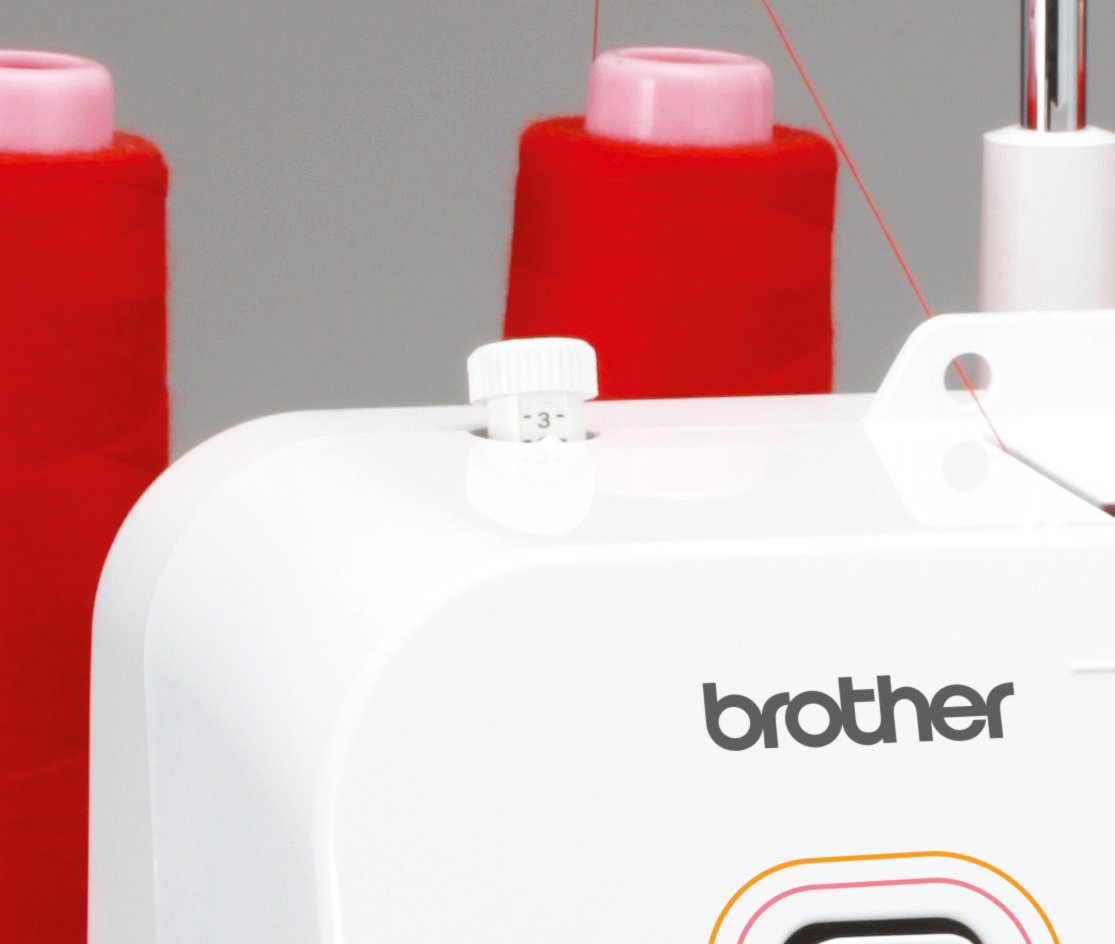 Brother M343D Overlocker - 3 or 4 Thread Capability | F.A.S.T Lower Looper Threading | White 9