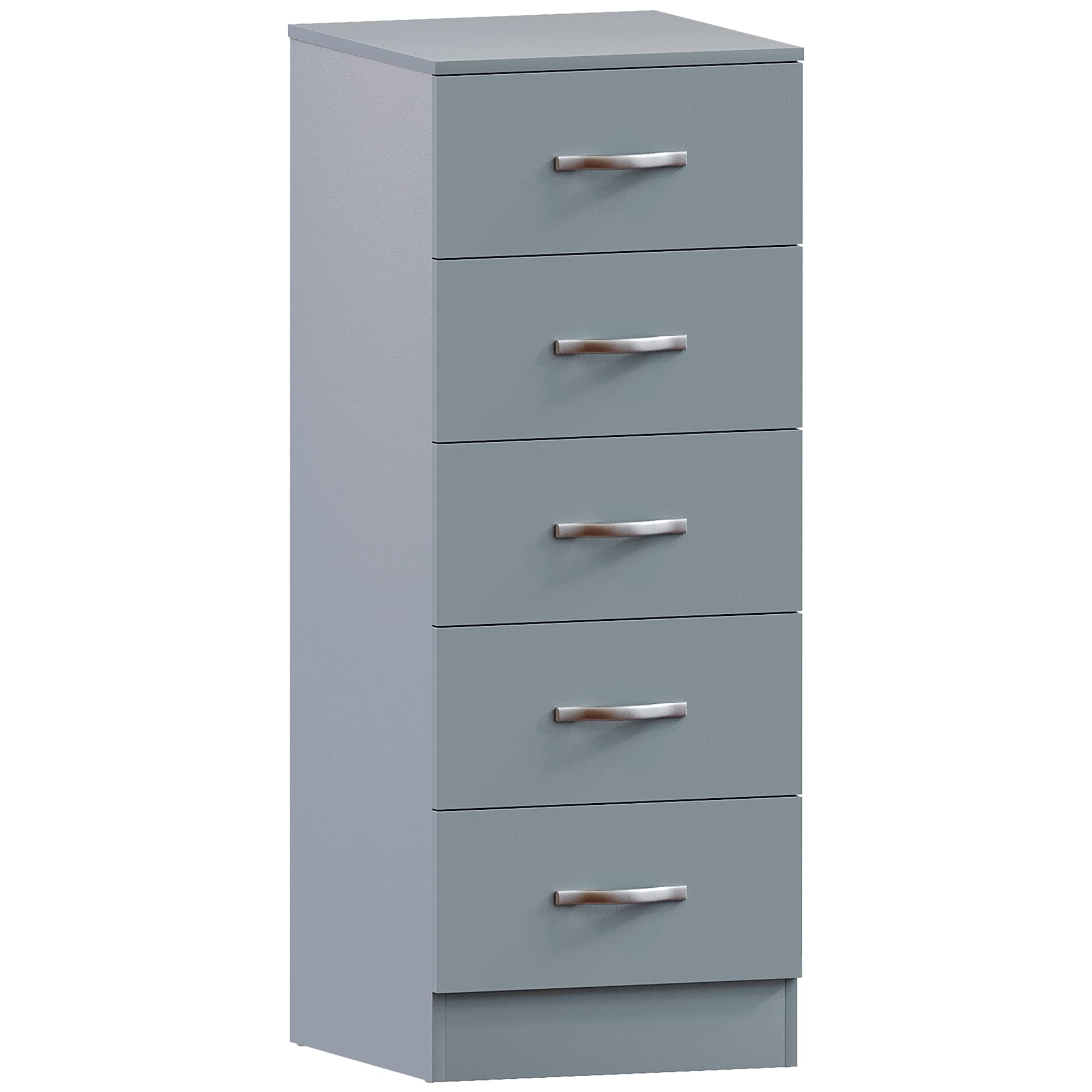 Vida Designs Riano 5 Drawer Narrow Chest - Engineered Wood Storage | Grey | 34.5W x 90H cm 8
