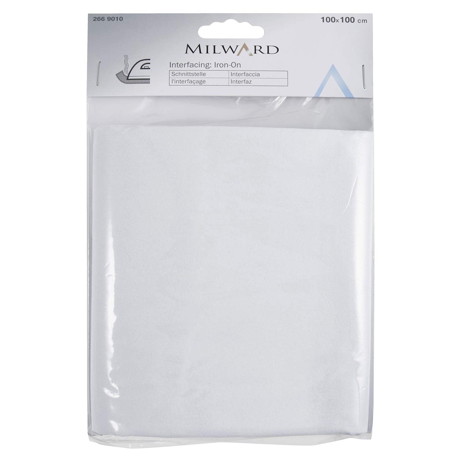 Milward Iron-On Interfacing - Medium Weight for Lightweight Fabrics | 1m x 1m White 1