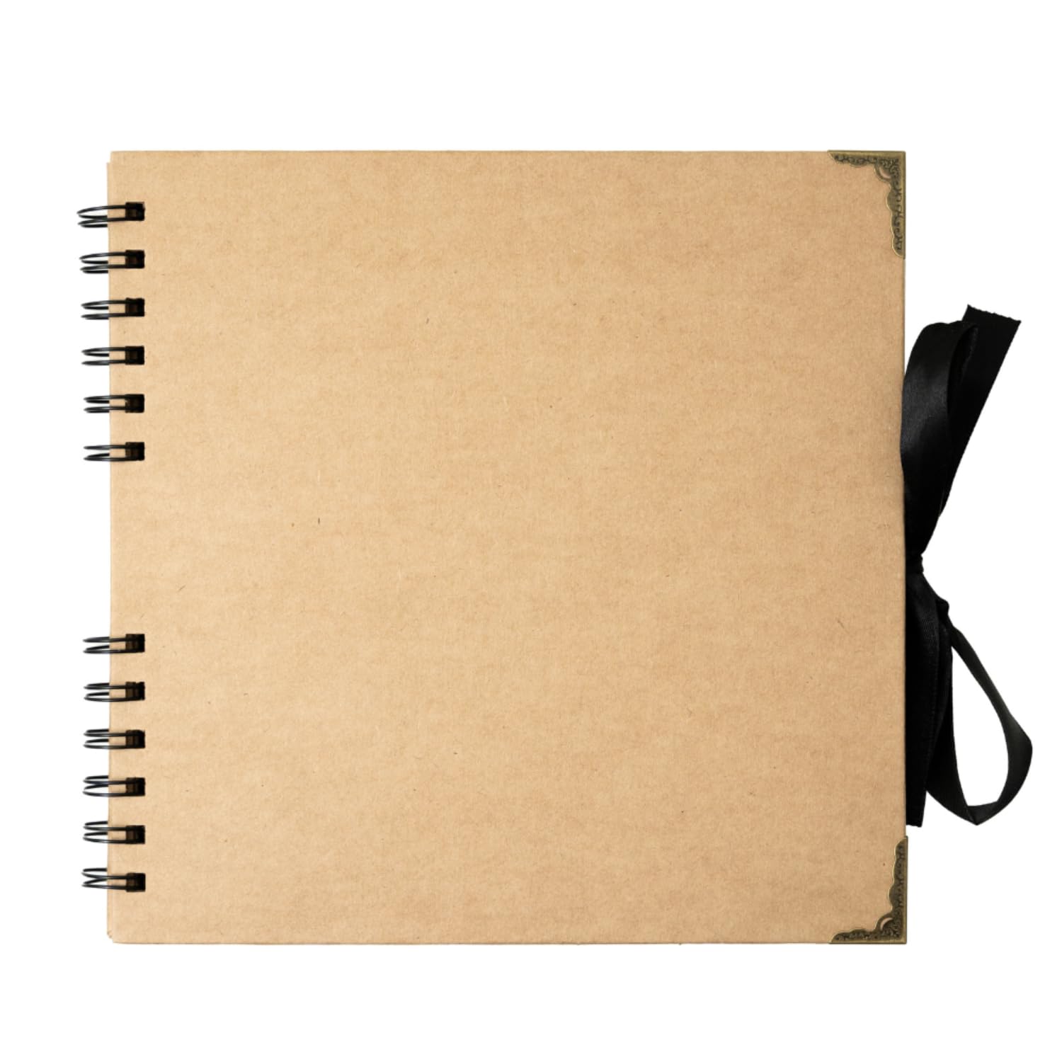 Hawksbill Brown Kraft Scrapbook Photo Album - 60 Pages | 12' X 12' Spiral Bound