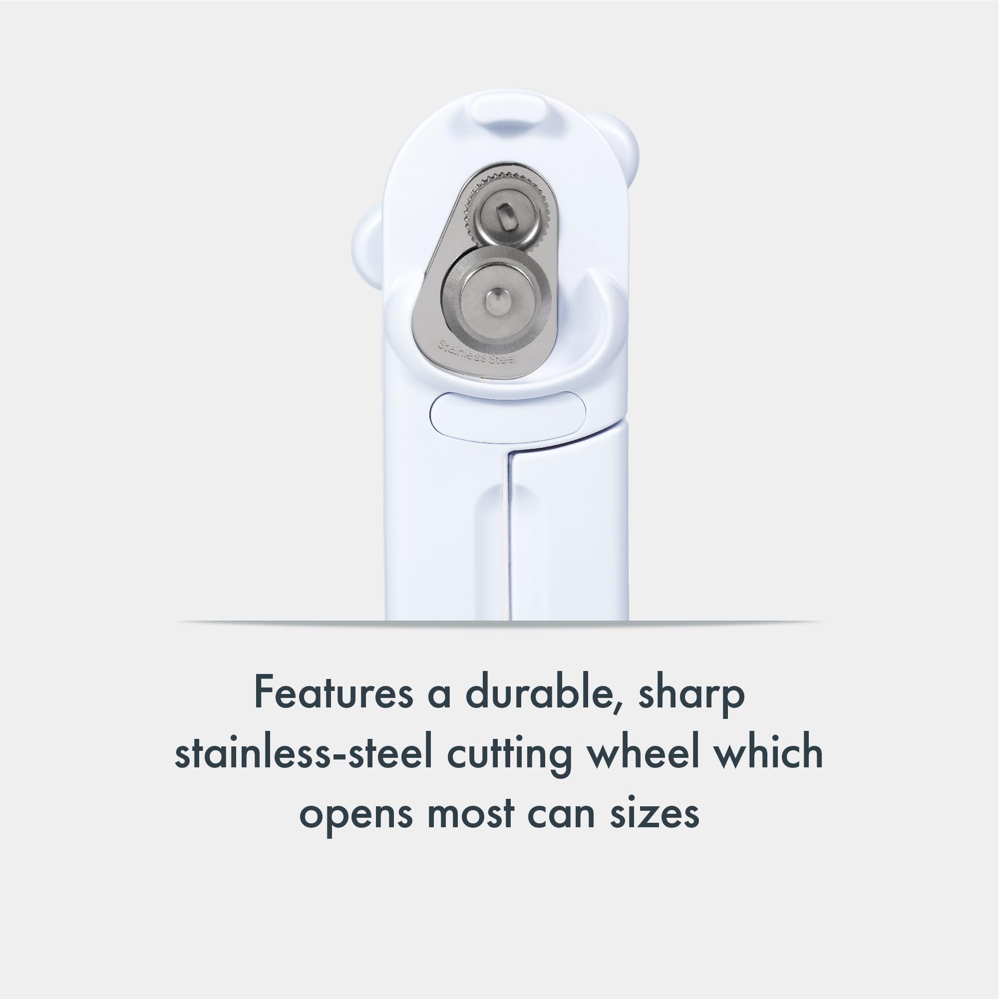 CULINARE MagiCan Opener C10015 - White Manual Can Opener with Stainless Steel Cutting Wheel | Comfortable Handle 5