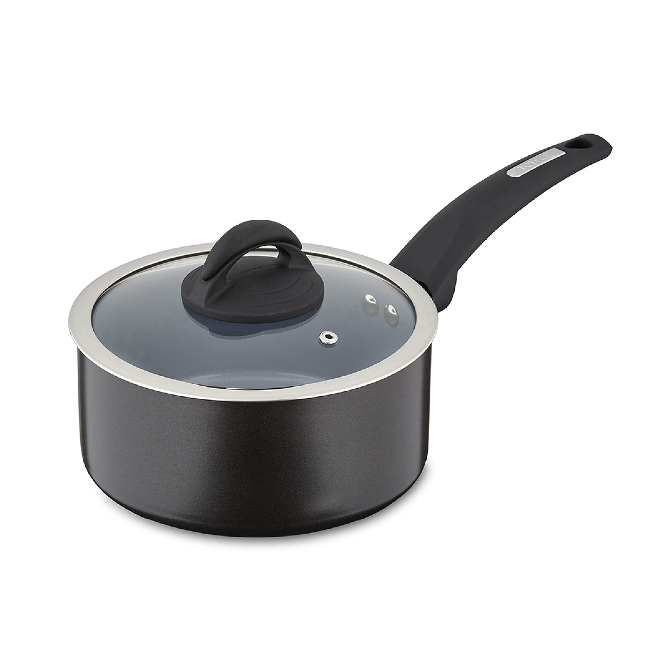 Tower T80357 Cerasure 18cm Saucepan with Non-Stick Coating | Suitable for All Hobs | Graphite 1