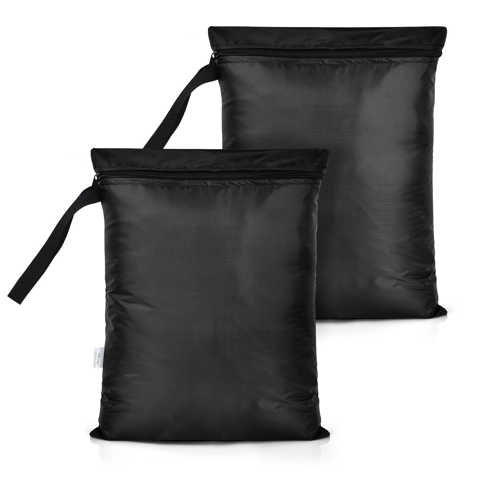 OTraki Waterproof Travel Laundry Bag - 2 Pack, 12 x 14 inch, Black, Durable & Reusable 8