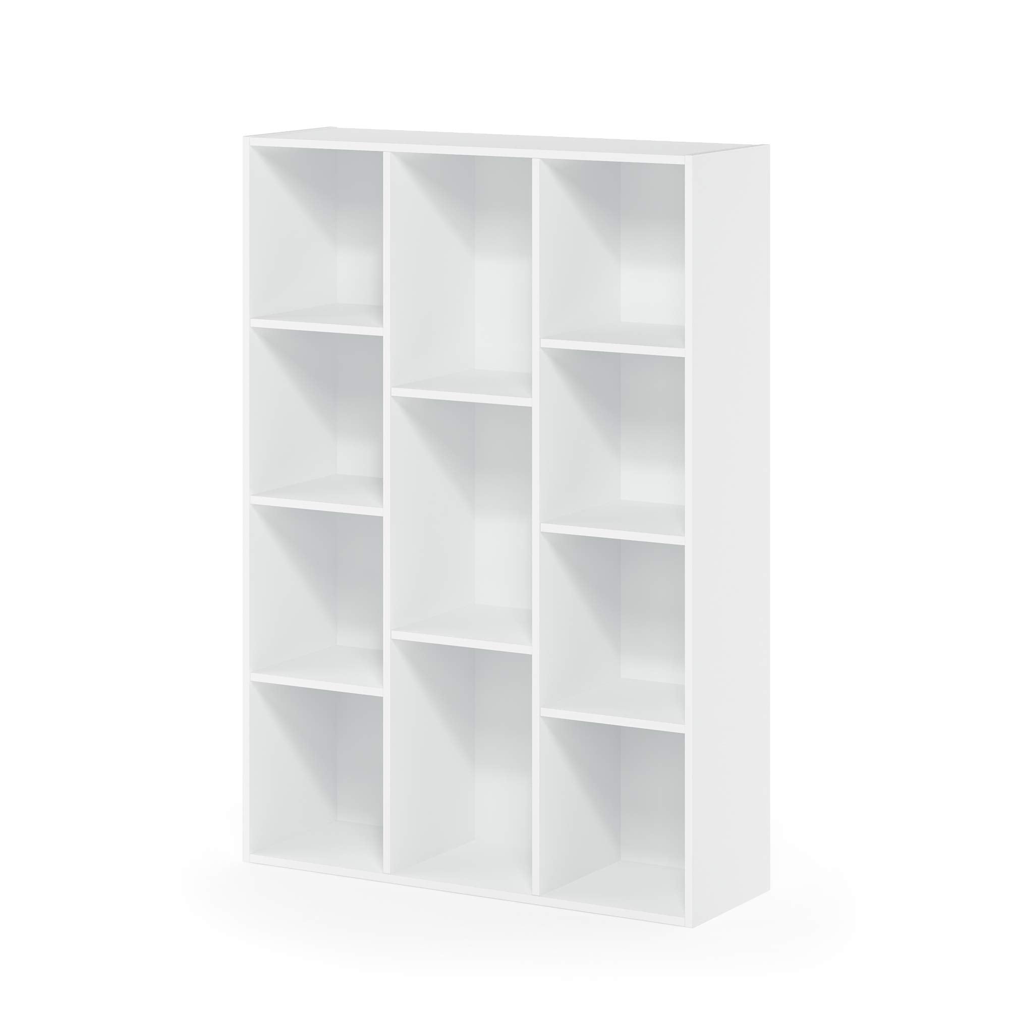Furinno LUDER 11-Cube Book Shelf - Reversible Design | White Engineered Wood | 29.1" W x 41.7" H 7