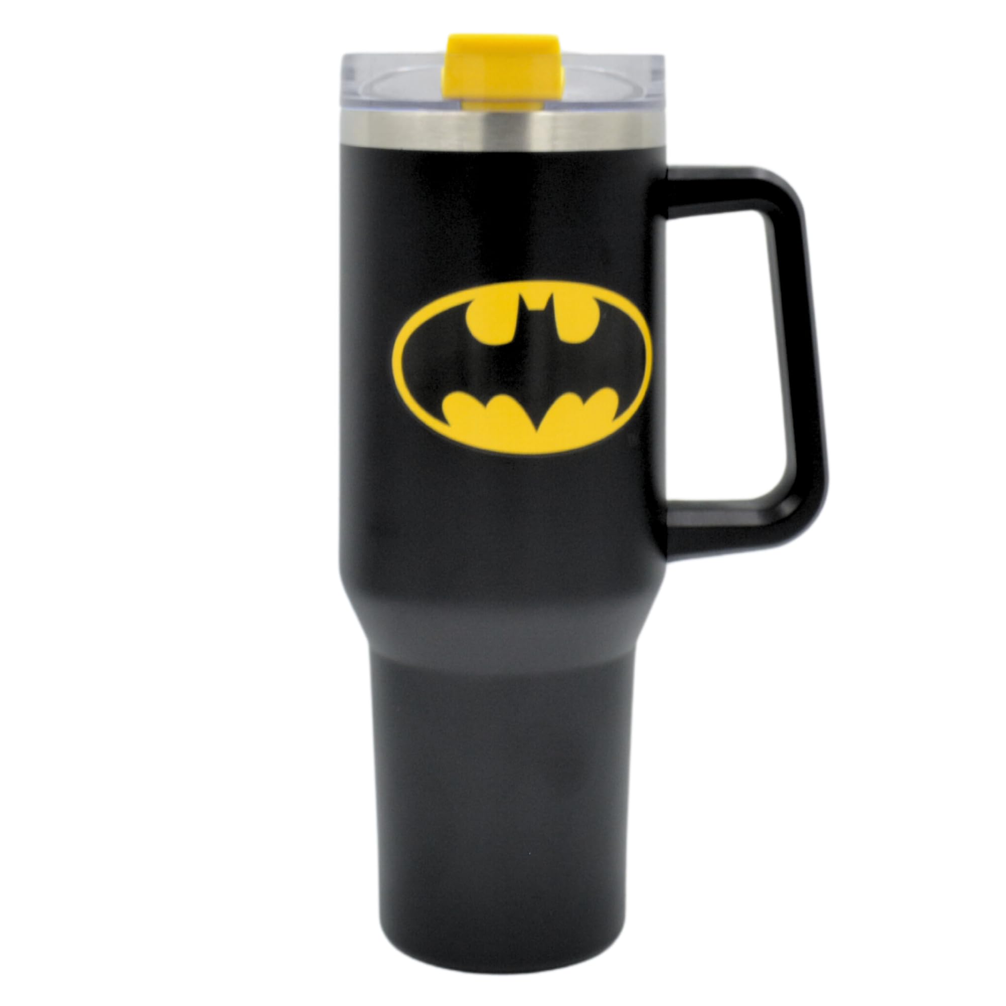 HOX Batman 1200ml Insulated Stainless Steel Tumbler with Handle and Straw | Cold 17Hrs/Hot 5Hrs 6