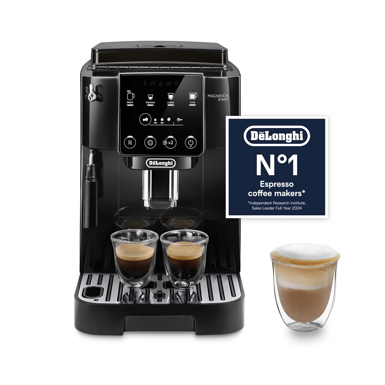 De'Longhi Magnifica ECAM222.20.B Bean to Cup Coffee Machine | 4 One-Touch Recipes | 1450W | Black