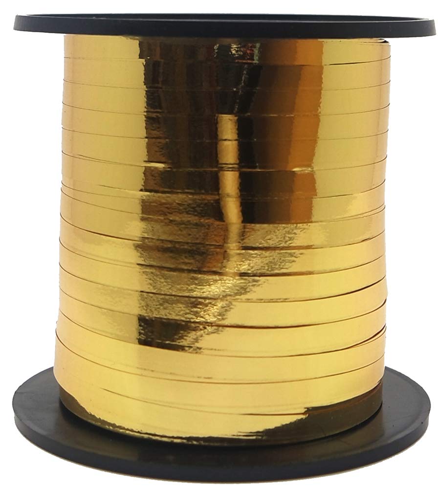 Unique Gold Curling Ribbon - 45 Meters Length | Plastic Material | 1 Count Roll