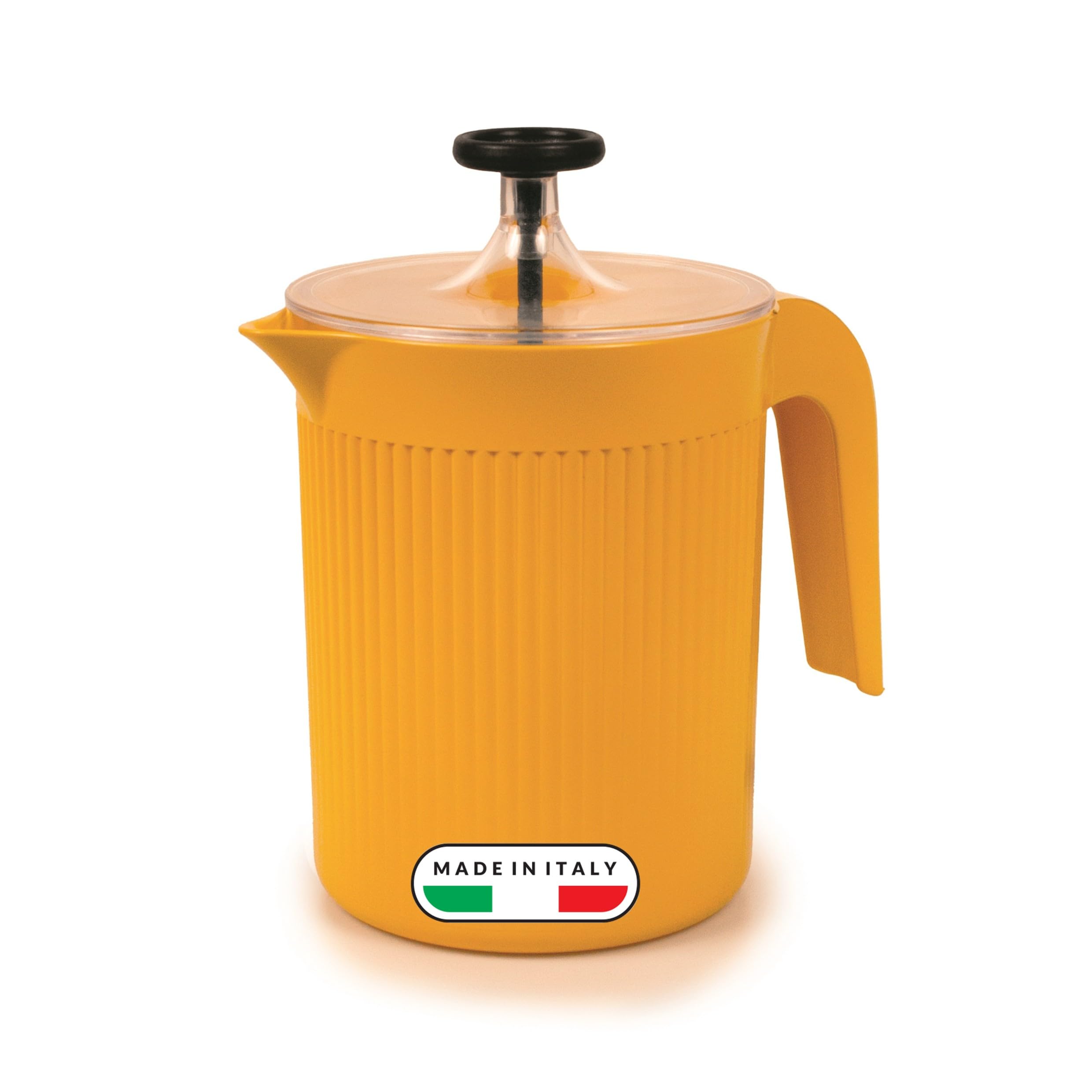 Snips Cremix Manual Milk Frother - 0.5L Capacity, Cream Color, Dishwasher Safe | Made in Italy