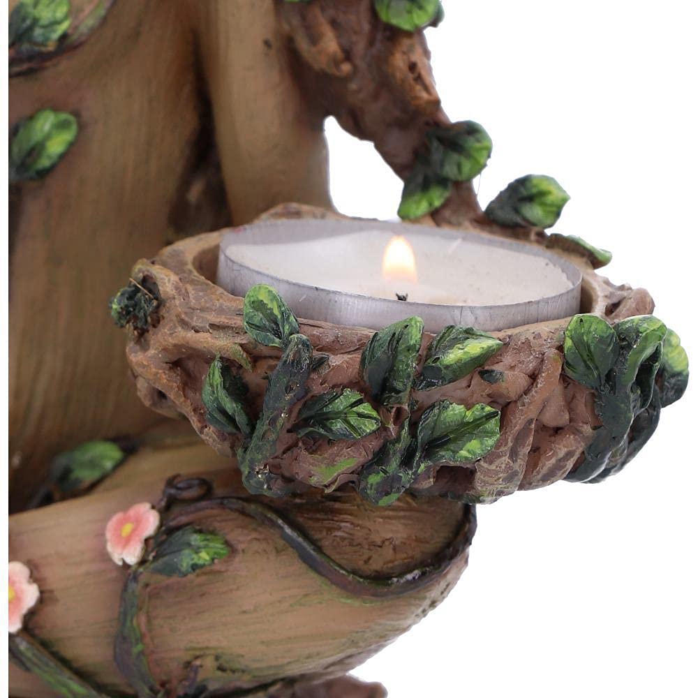 Nemesis Now Balance of Nature Female Tree Spirit Tealight Holder | Brown Resin | 19cm 5