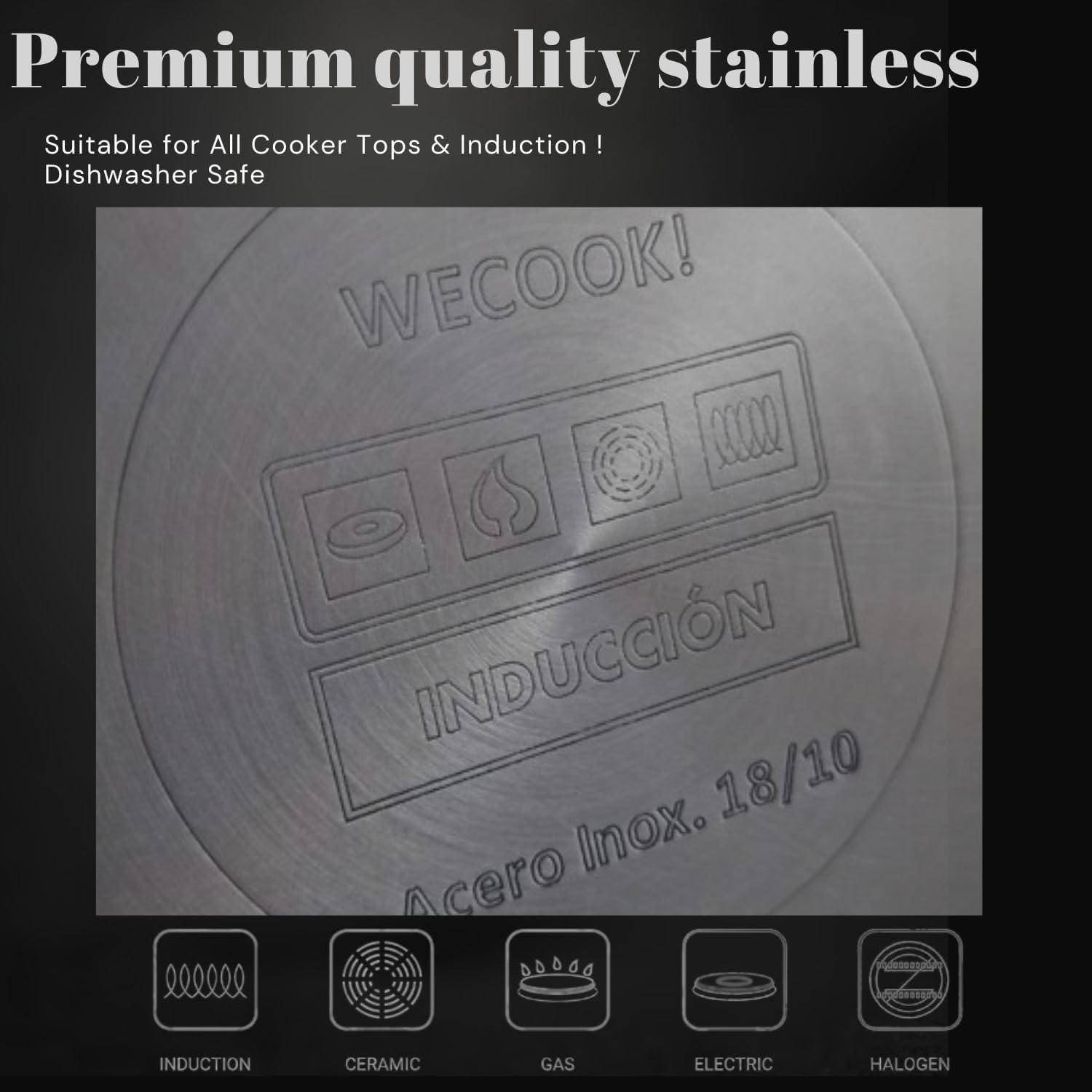 WECOOK! Saucepan 1.1L Stainless Steel Nonstick Pot for Induction, Gas, Electric Hobs | Pouring Spout 9