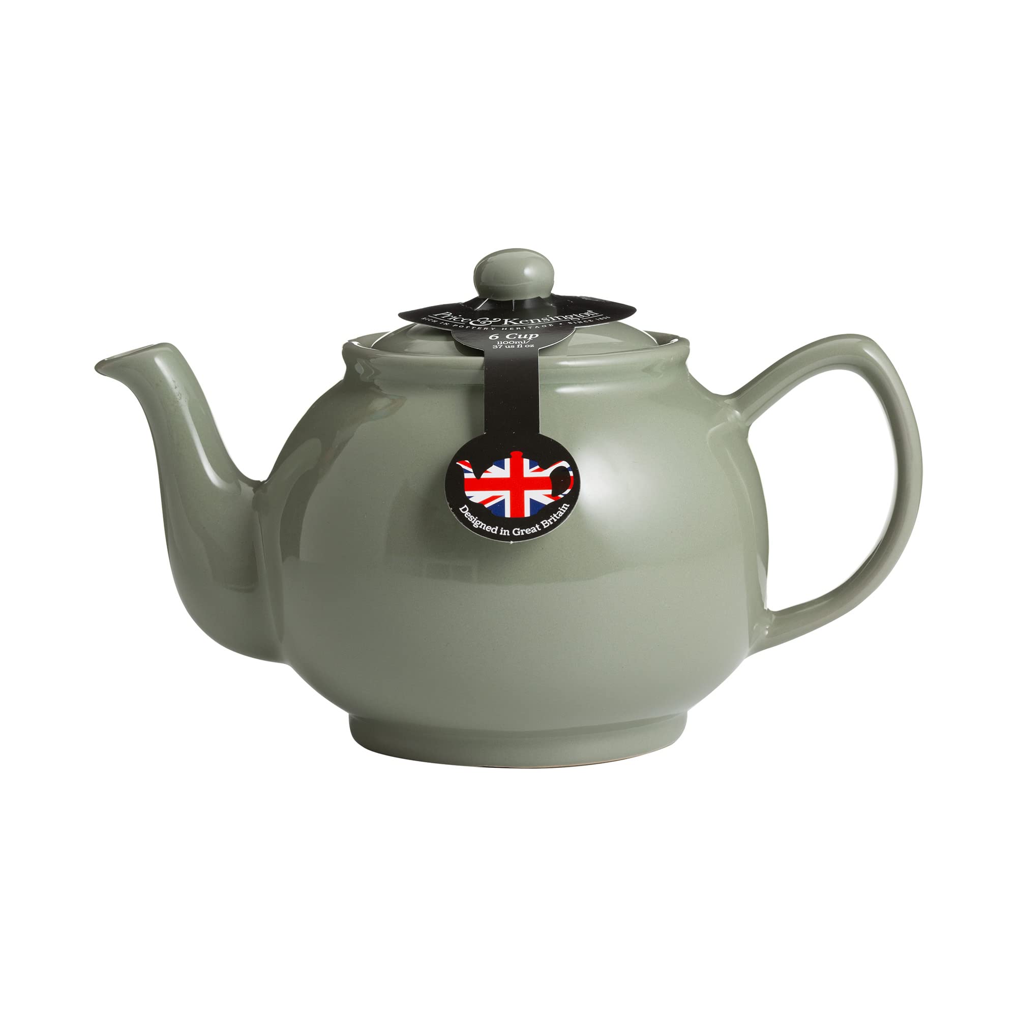 Price & Kensington Stoneware Teapot - 110 cl, 6 Cup Capacity | Sage Green 1