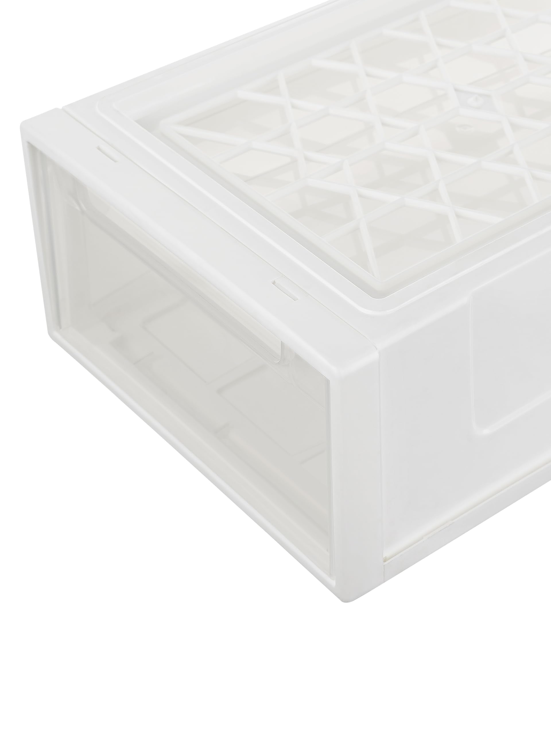 Cetomo Plastic Storage Drawers Unit - 3 Drawers, 14L Each, Clear | Stackable, Durable Polypropylene 7