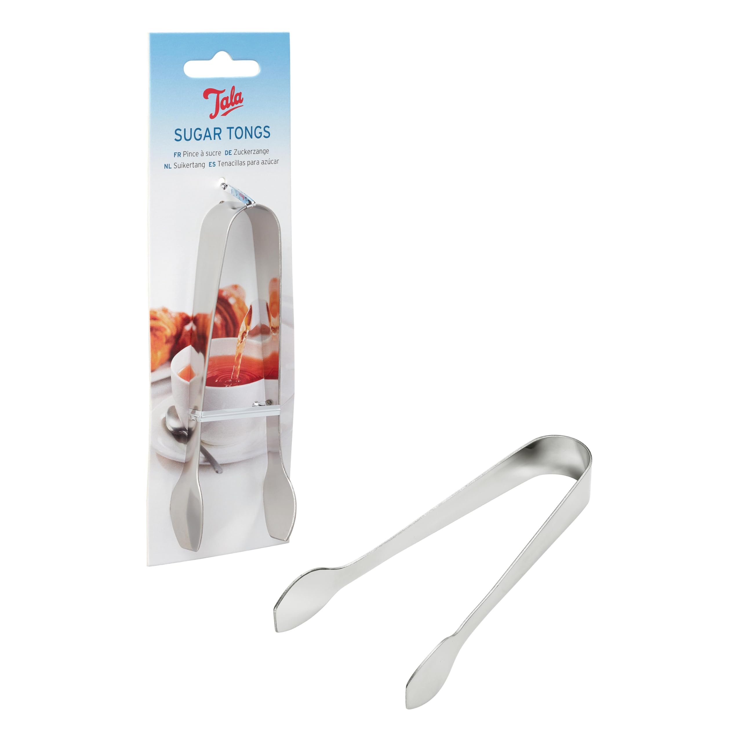 Tala Stainless Steel Sugar Tongs - Curved Design | Dishwasher Safe | Polished Finish 2
