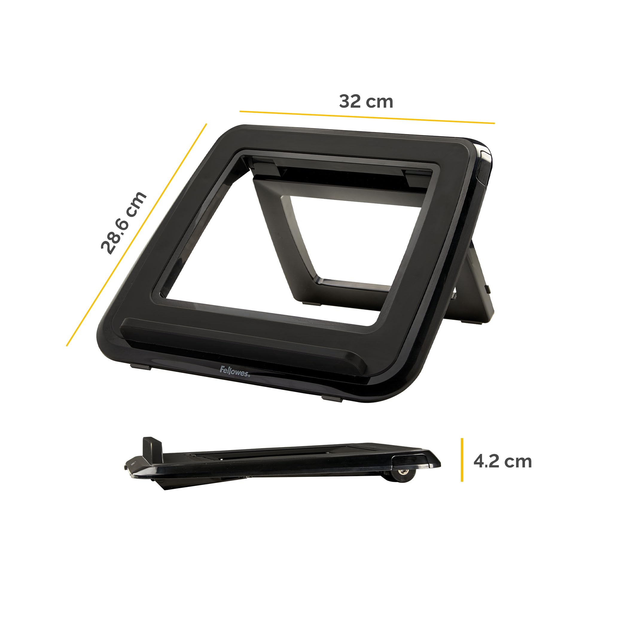 Fellowes Everyday Laptop Stand - Adjustable Height & Angle | Holds Up to 17" Laptops | Black 4