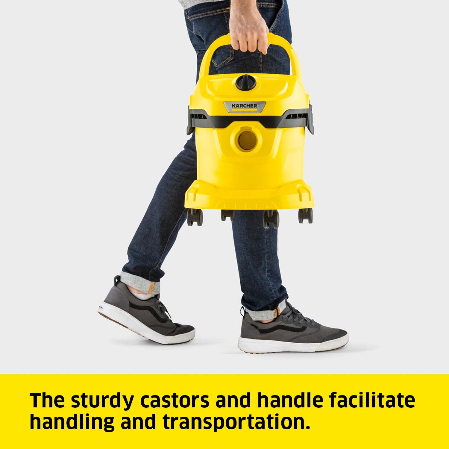 Kärcher WD 2 Plus Wet & Dry Cylinder Vacuum | 1000W Power | 12L Capacity | Yellow 3