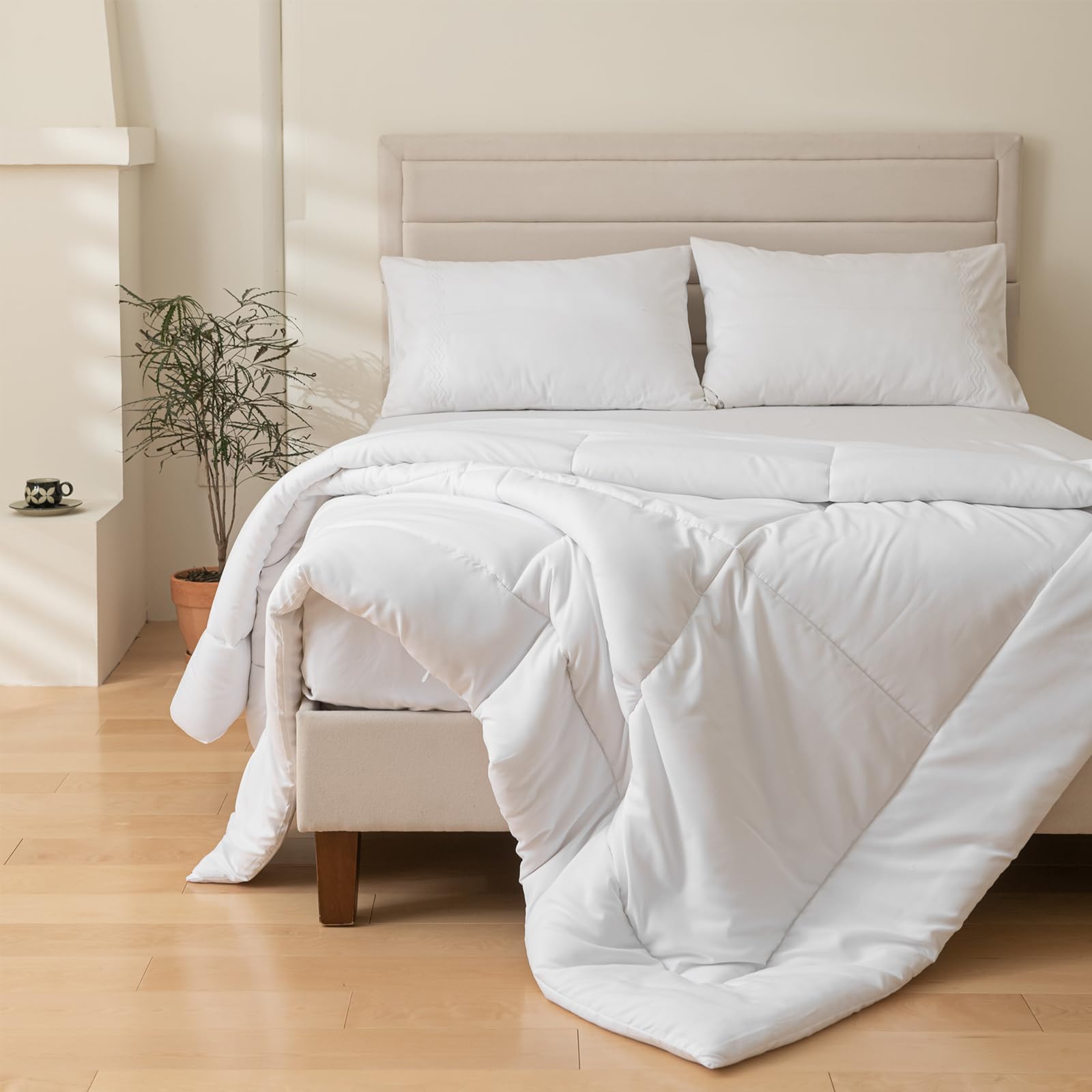 Good Nite Single Duvet 10.5TOG White Polyester Hollowfibre Quilt for Spring, Autumn, Winter | 135×200cm 6