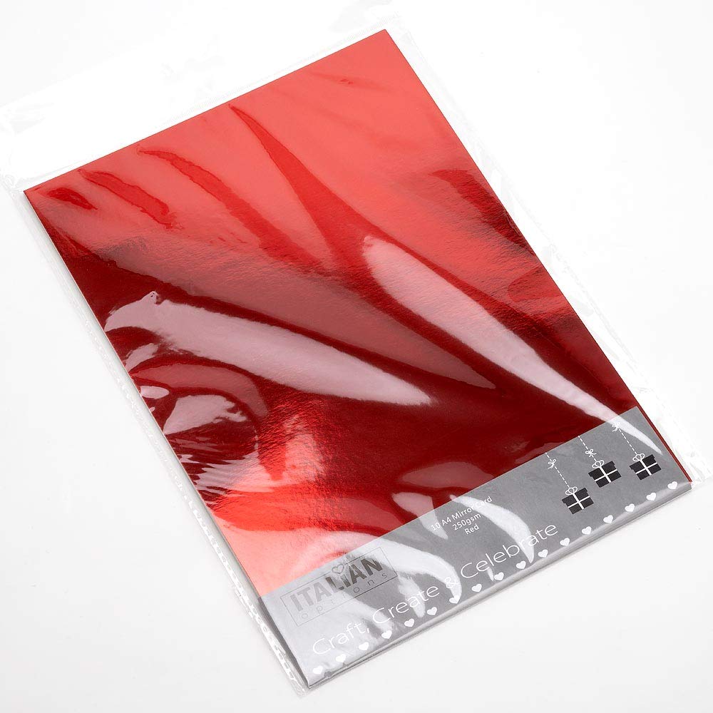 Italian Options Mirror Cardstock Paper - Holographic & Metallic Finish | A4, 250gsm, 10 Sheets 1