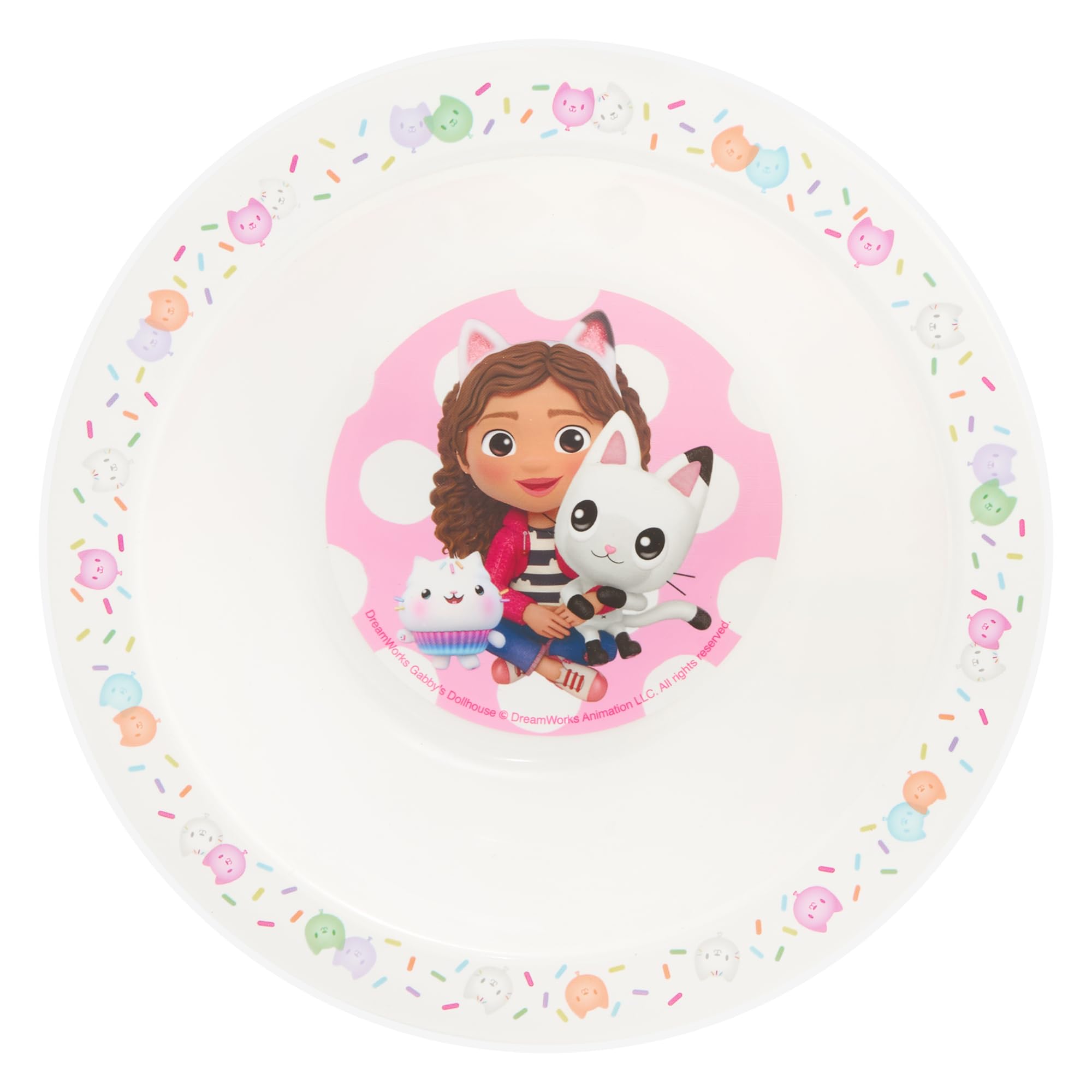 DREAMWORKS GABBY'S DOLLHOUSE 3 Piece Children's Tableware Set | PP Plastic | Pink 6