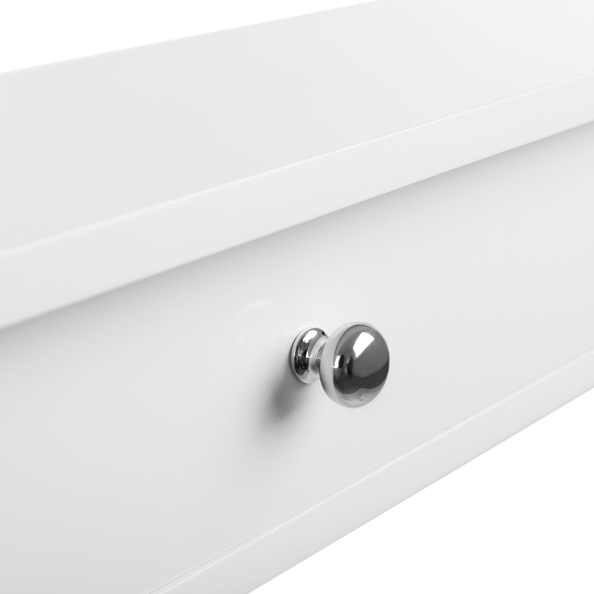 SONGMICS Floating Wall Shelf with 3 Drawers - White | 80 x 15 x 10 cm | Engineered Wood 8