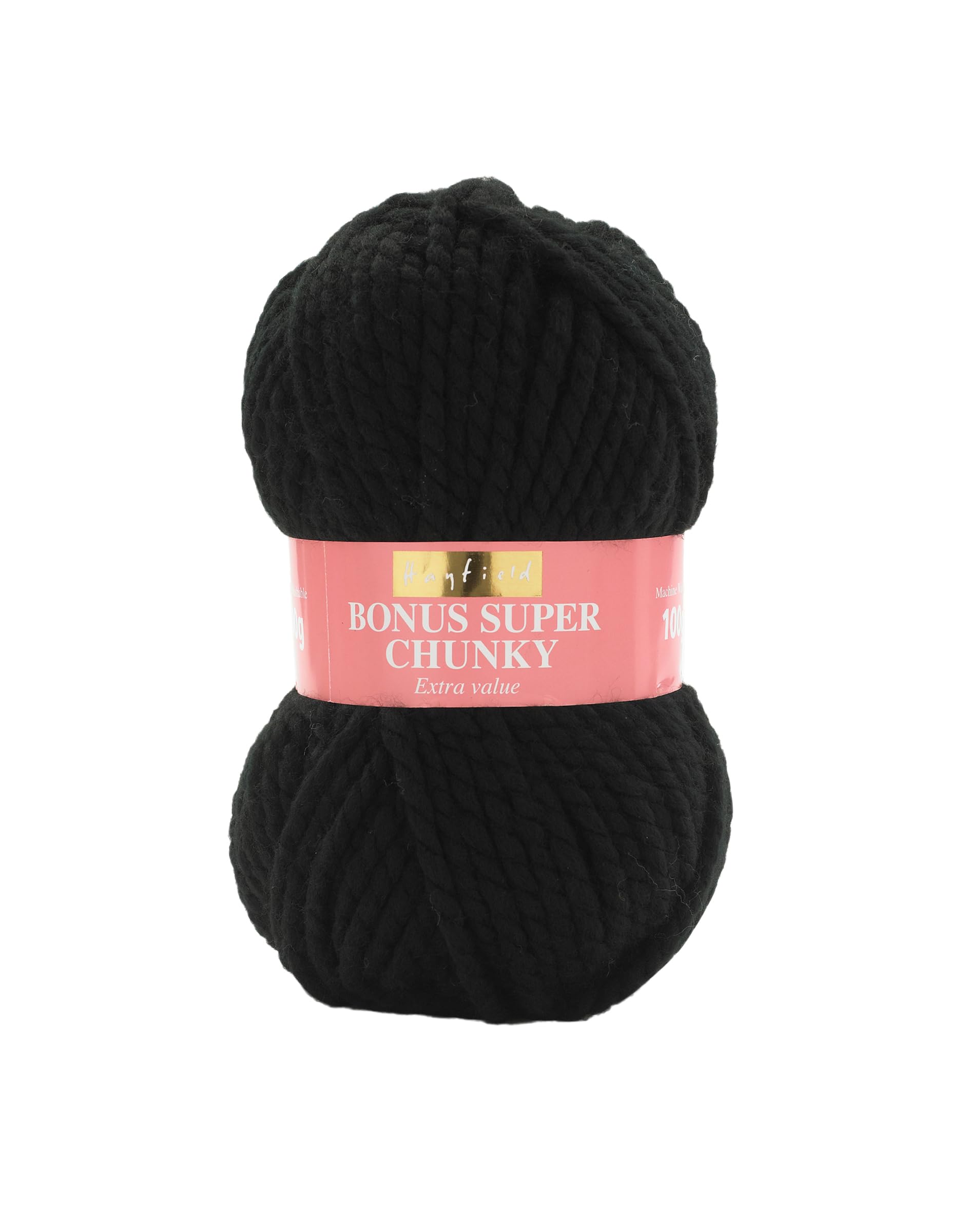 Sirdar Hayfield Bonus Super Chunky Yarn - 100% Acrylic | Black | 100g Ball 1