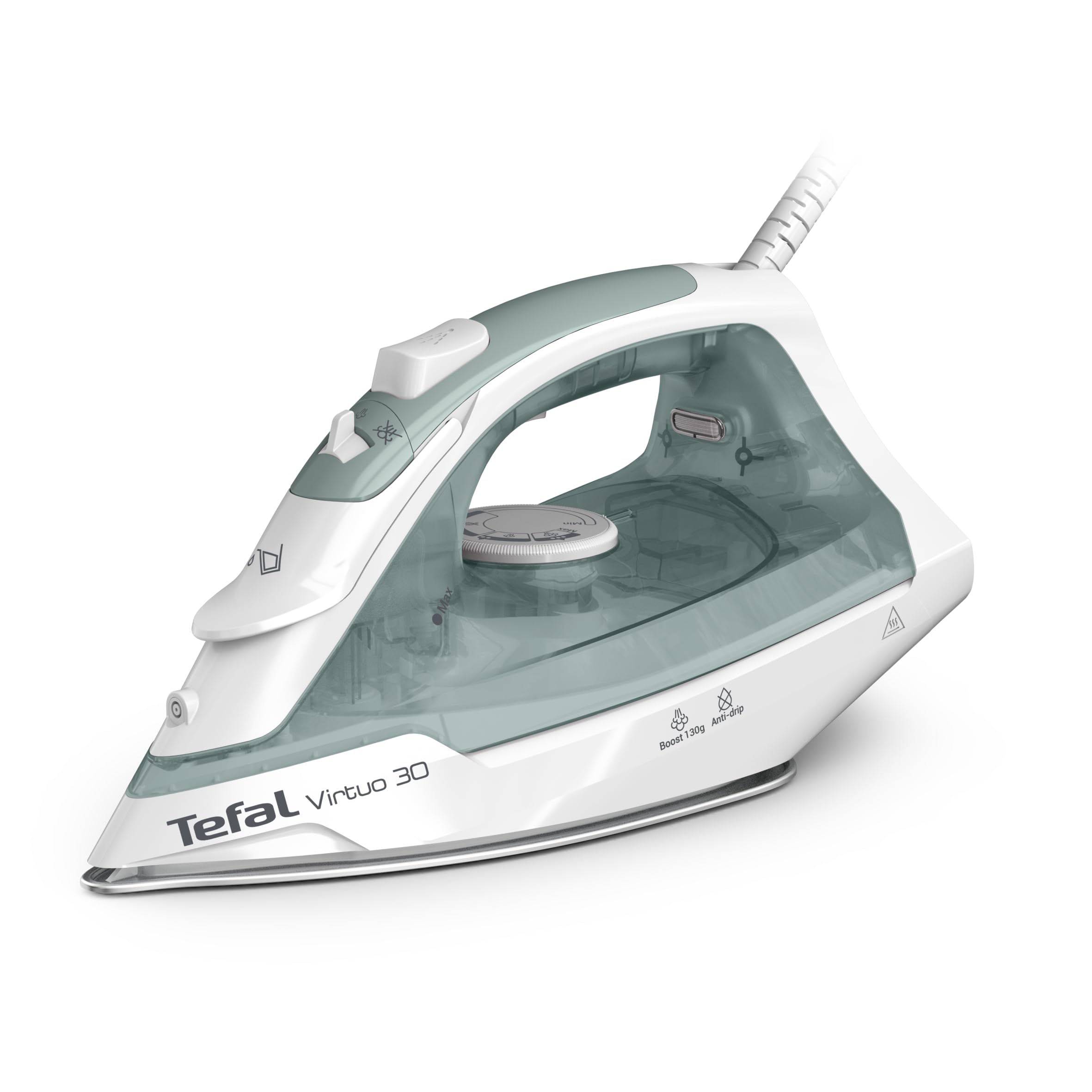 Tefal Virtuo 30 Steam Iron - 2000W Power | 130g Steam Boost | Ceramic Soleplate 1