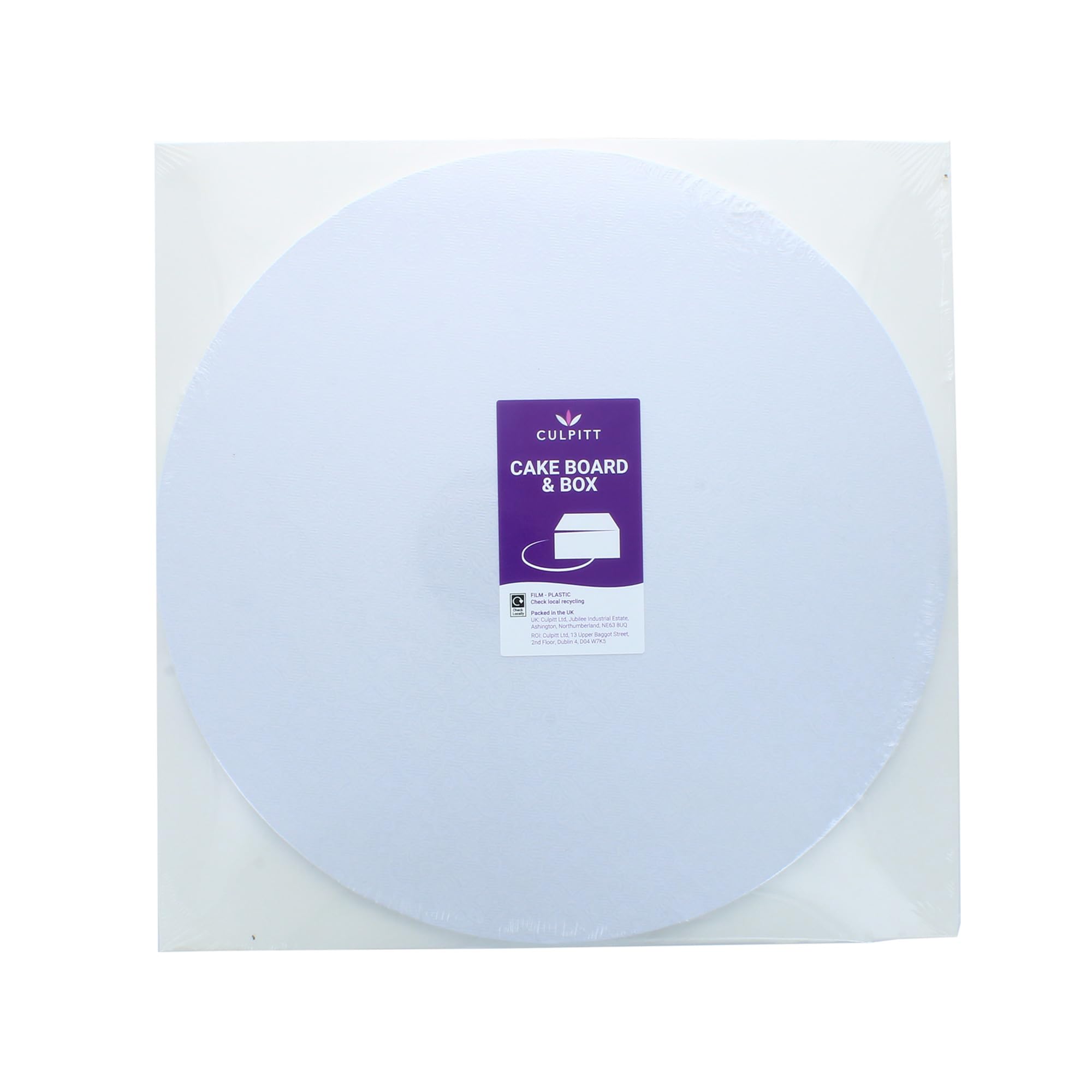 Culpitt Tall Cake Box & White Board Set | 10x10x10 Inch Square for Tiered Cakes | Premium Masonite Board Included 5