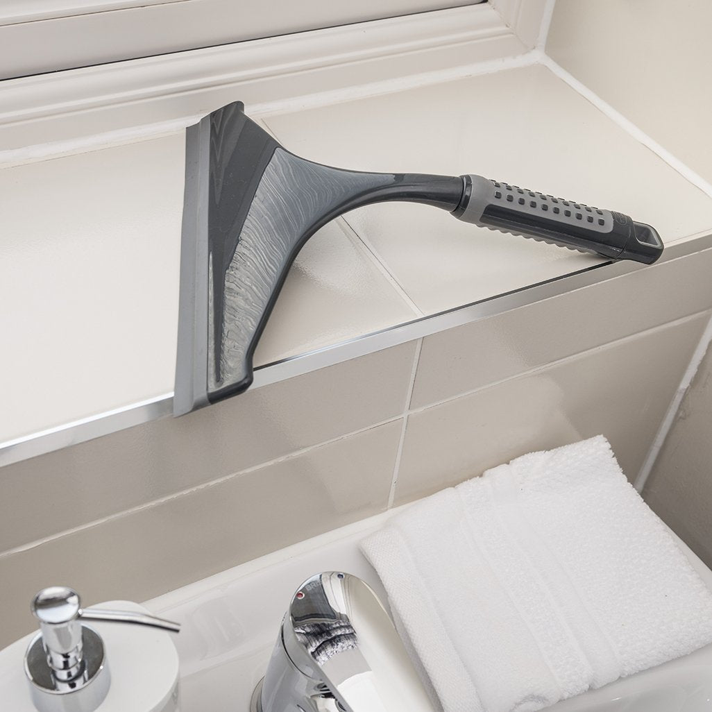 Addis ComfiGrip Shower Squeegee - 24cm Blade | Metallic Graphite | Streak-Free Cleaning 5