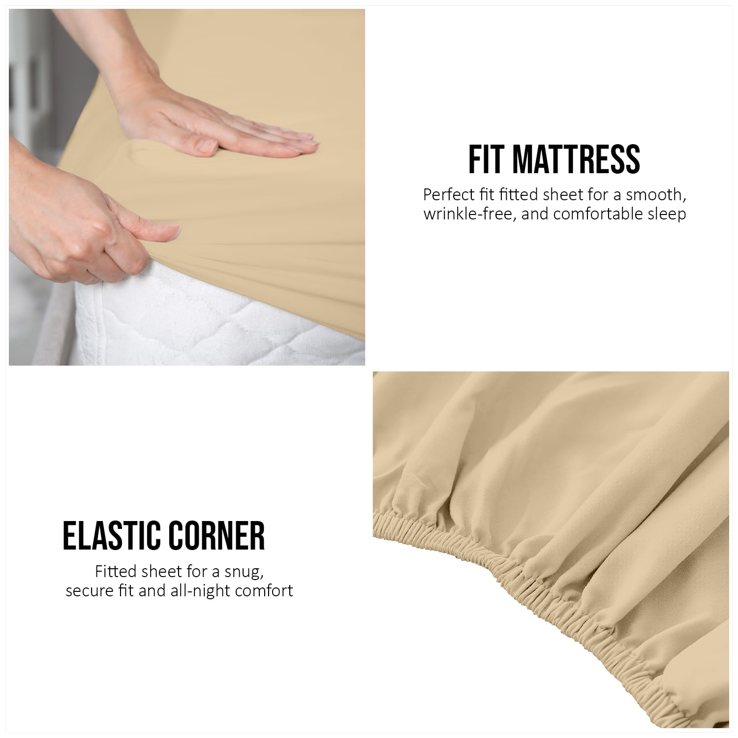 Super Dreamer Microfiber Fitted Sheet - Double Size (137x193 cm) - Soft Polyester | Deep Pocket 5
