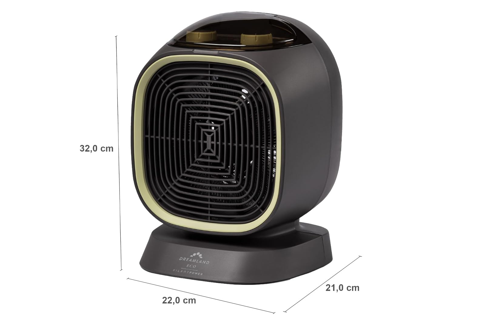 Dreamland Silent Power Eco Portable Electric Heater - 35% Energy Savings | IP21 Rated | Grey 7