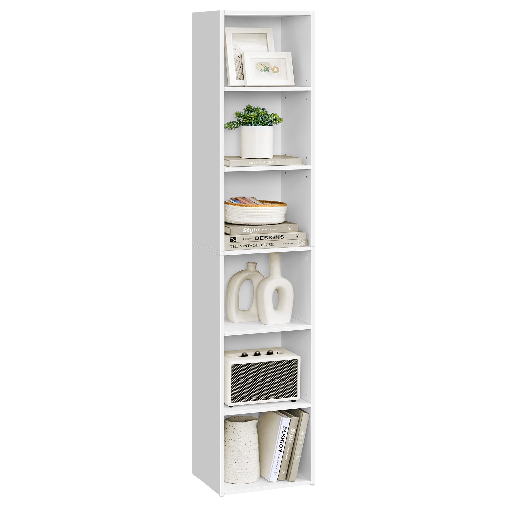 VASAGLE Bookcase - 6-Tier Open Storage Shelf | Cloud White | 24 x 160.7 cm 1