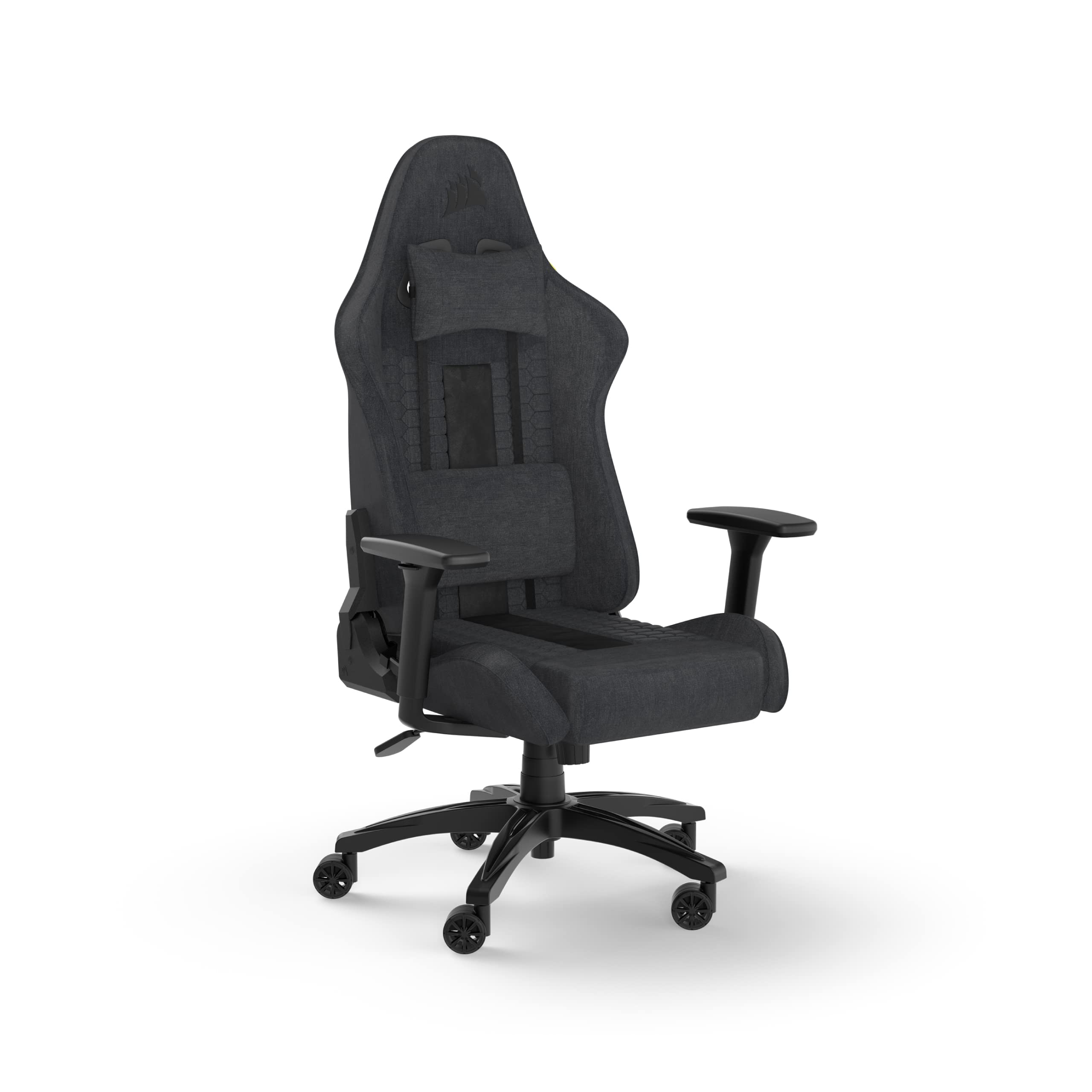 Corsair TC100 RELAXED Gaming Chair - Fabric, Grey & Black | Adjustable Height, Lumbar Support 1