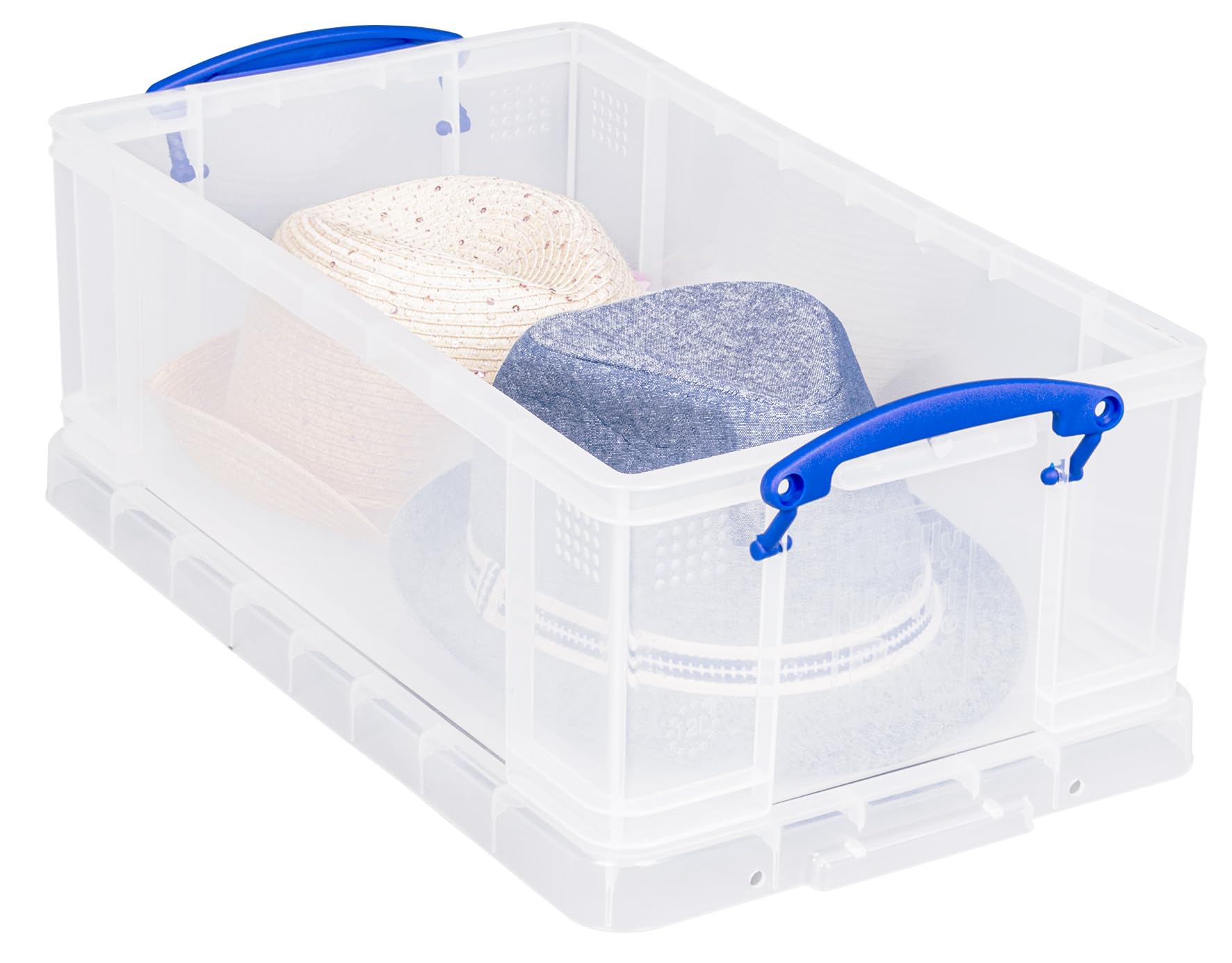 Really Useful Box Plastic Storage Boxes - 12 Litre Capacity, Clear, Pack of 4 4