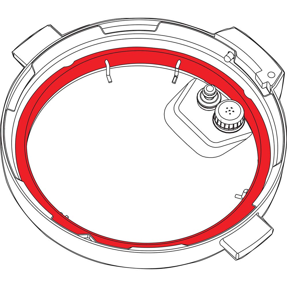Instant Pot Sealing Rings - 2 Pack Silicone Replacement Gaskets for 5 & 6 Quart Models | Red/Blue 2