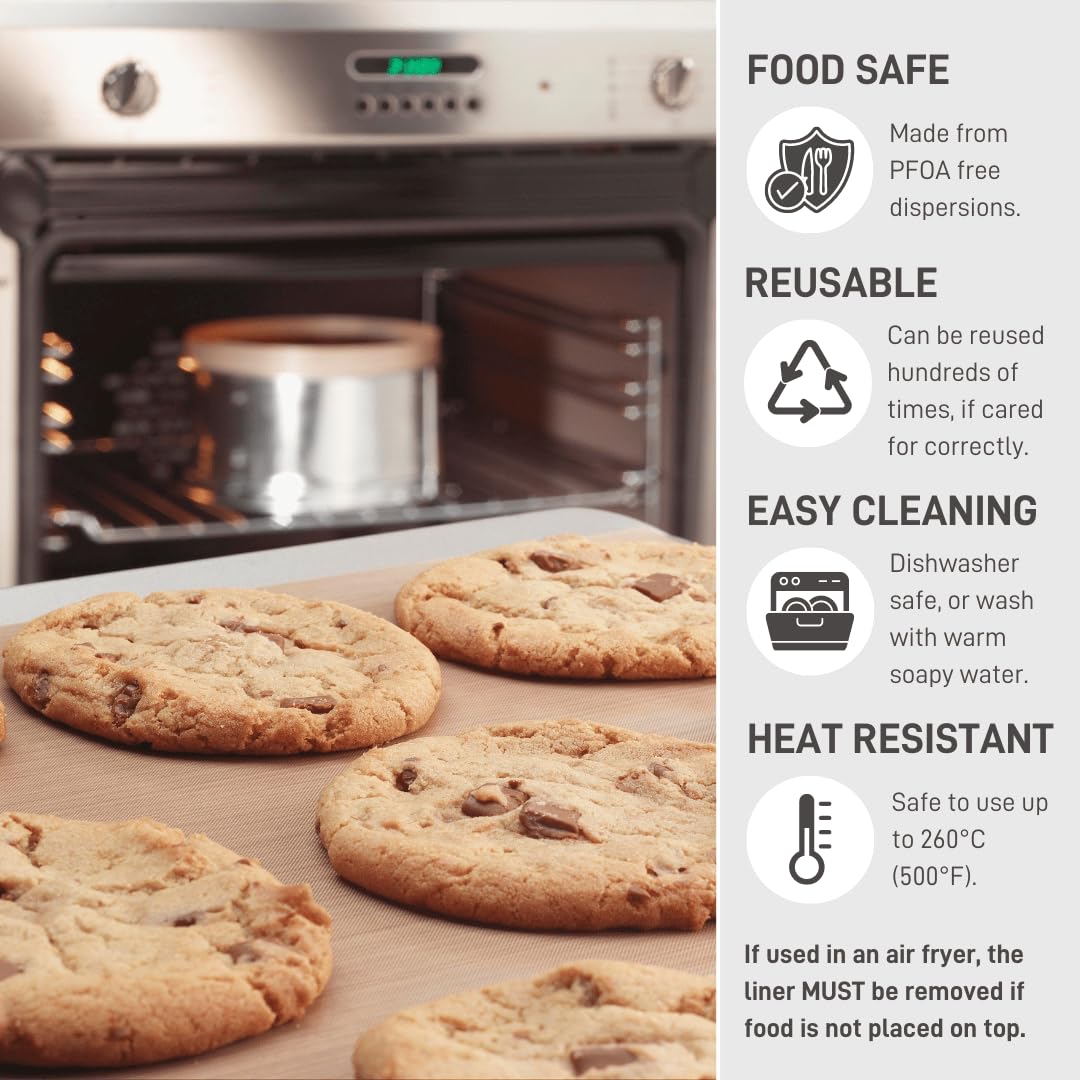 Bake-O-Glide STD0150 Non-Stick Reusable Baking Sheet - 400 x 330mm | PTFE Coated Glass Fabric 3