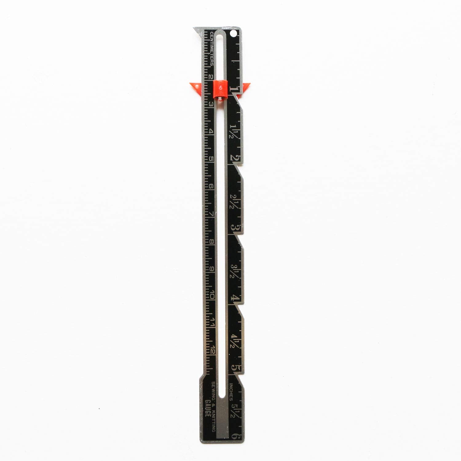 Prym Sew and Knit Gauge - Dual Scale cm/inch Ruler with Spacers | 12.5cm/6in 3