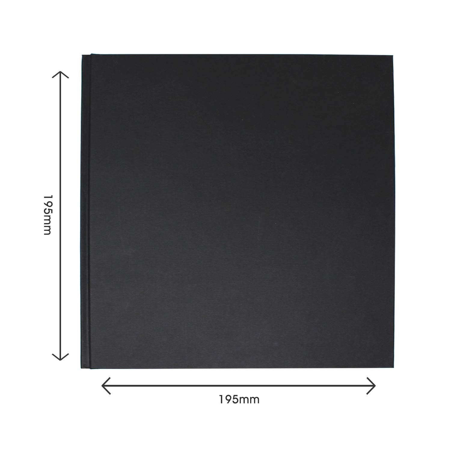 Artway Studio - Square Sketchbook 195mm | 170gsm Cartridge Paper | 46 Sheets | Black Hardback 7