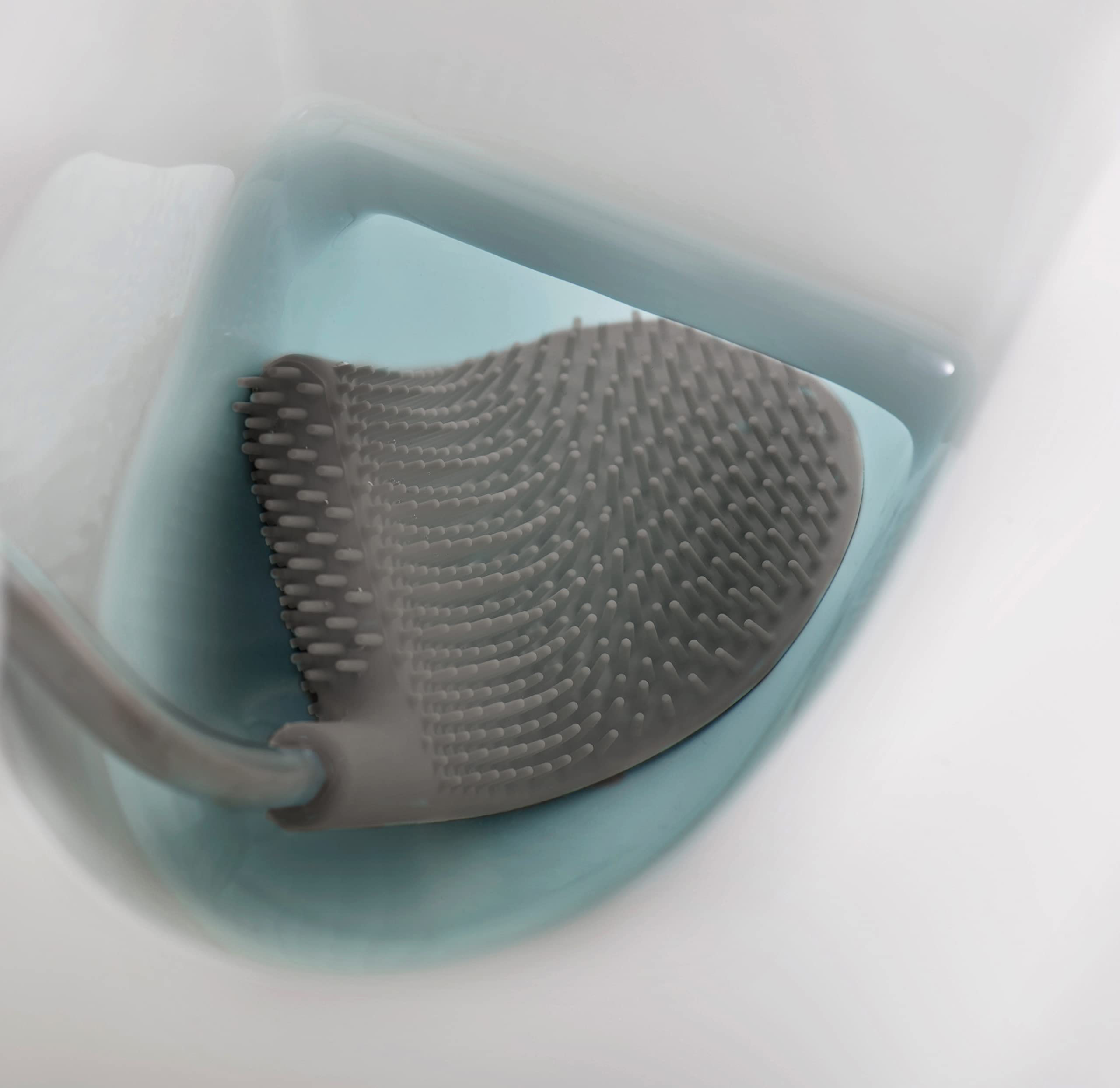 Joseph Joseph Flex Lite Silicone Toilet Brush with Slimline Holder | Anti-Drip | Deep Clean Head | Grey/White 5